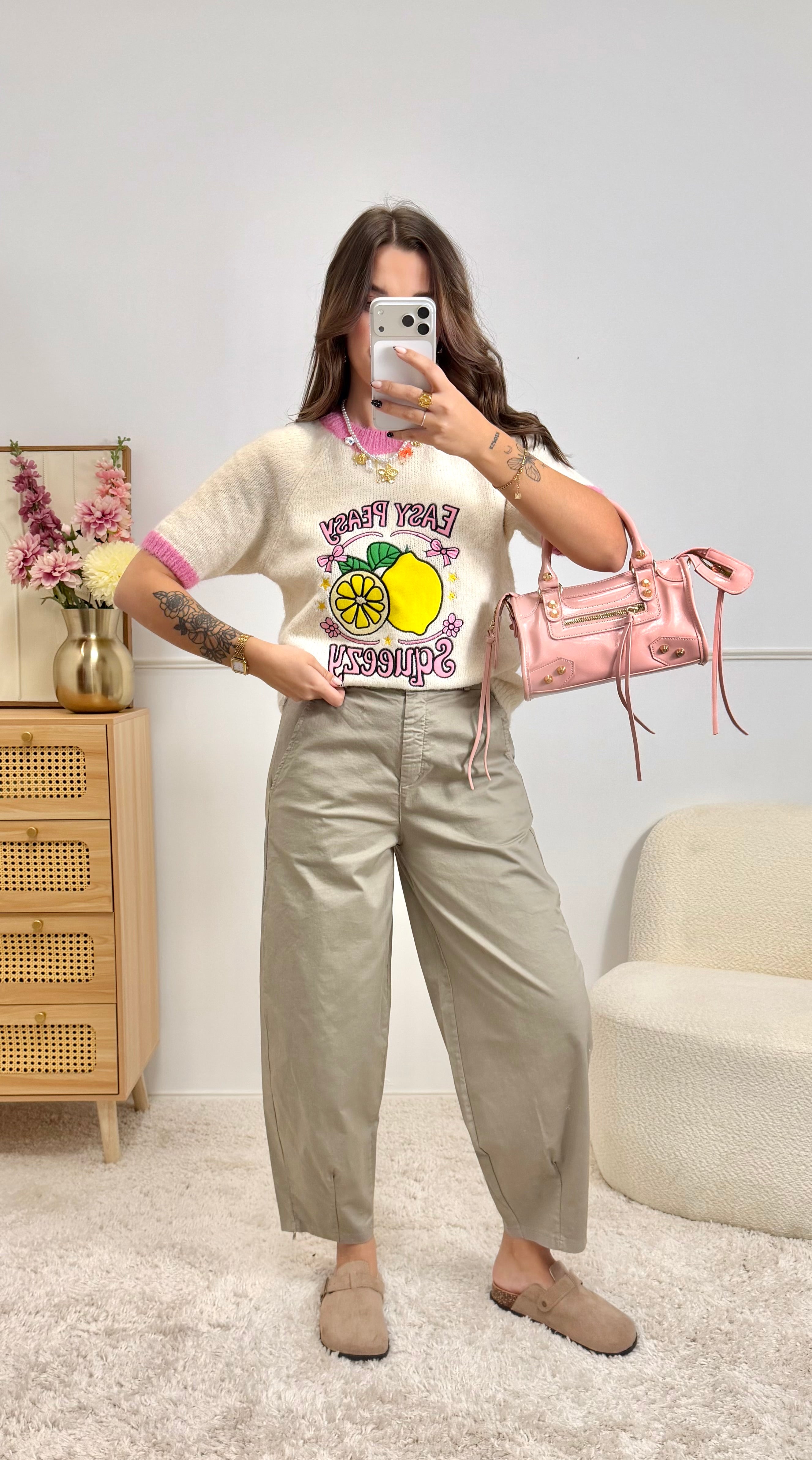 Pull Citrons manches courtes