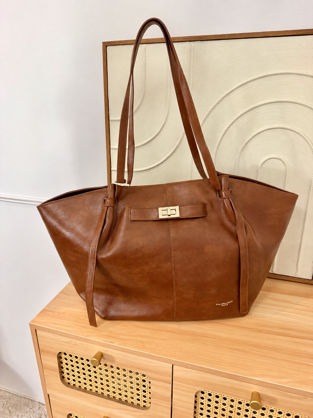 Sac à main similicuir choco