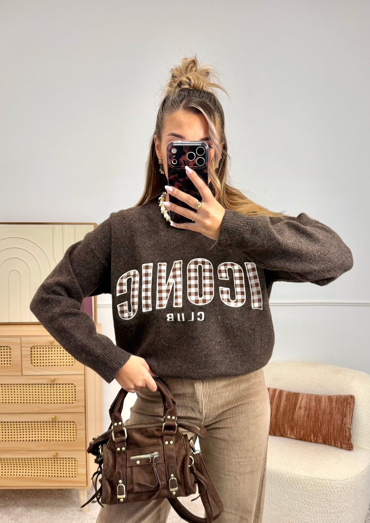 Pull ICONIC Vichy Choco