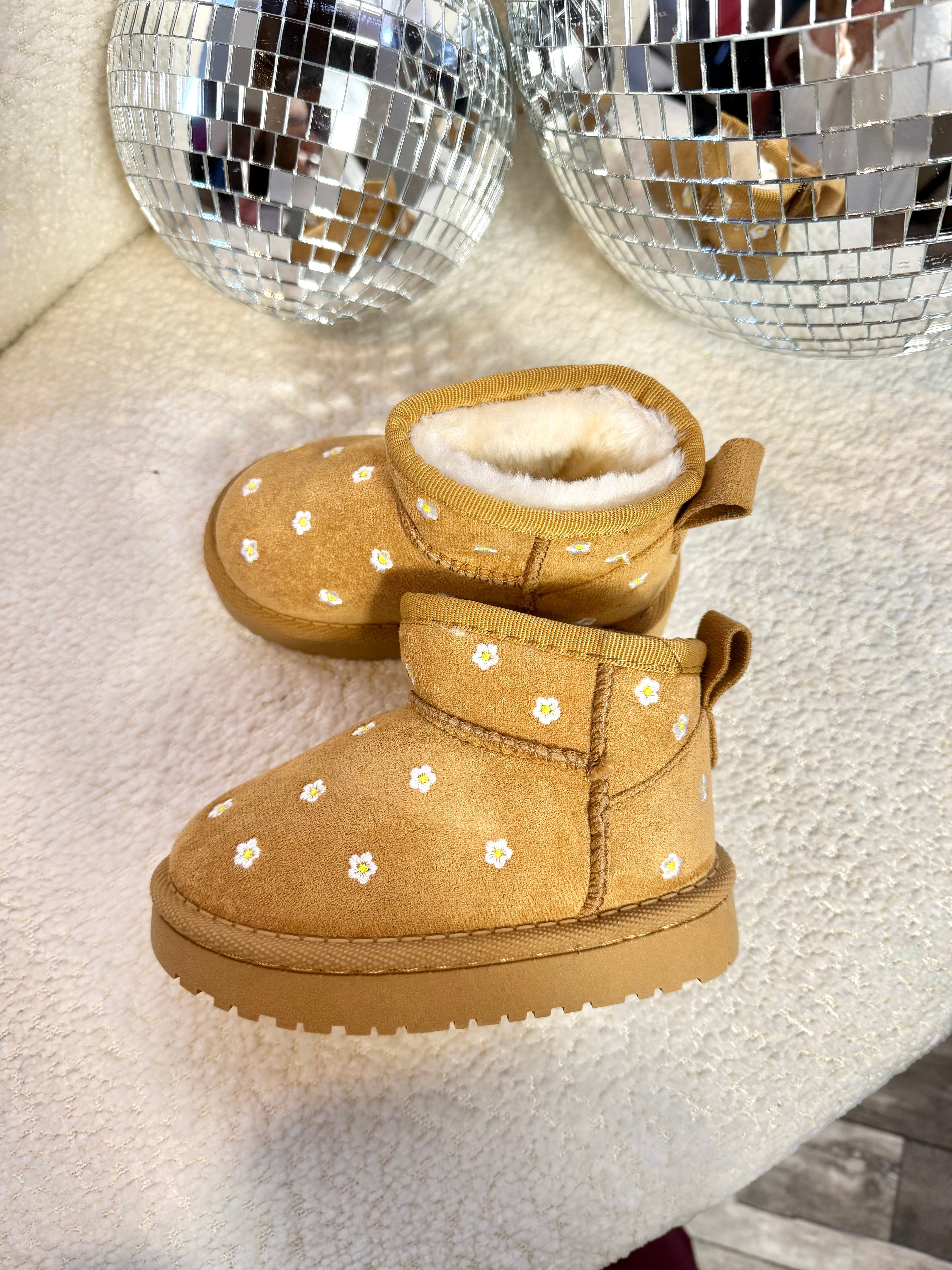 Boots Camel Fleurs Enfant