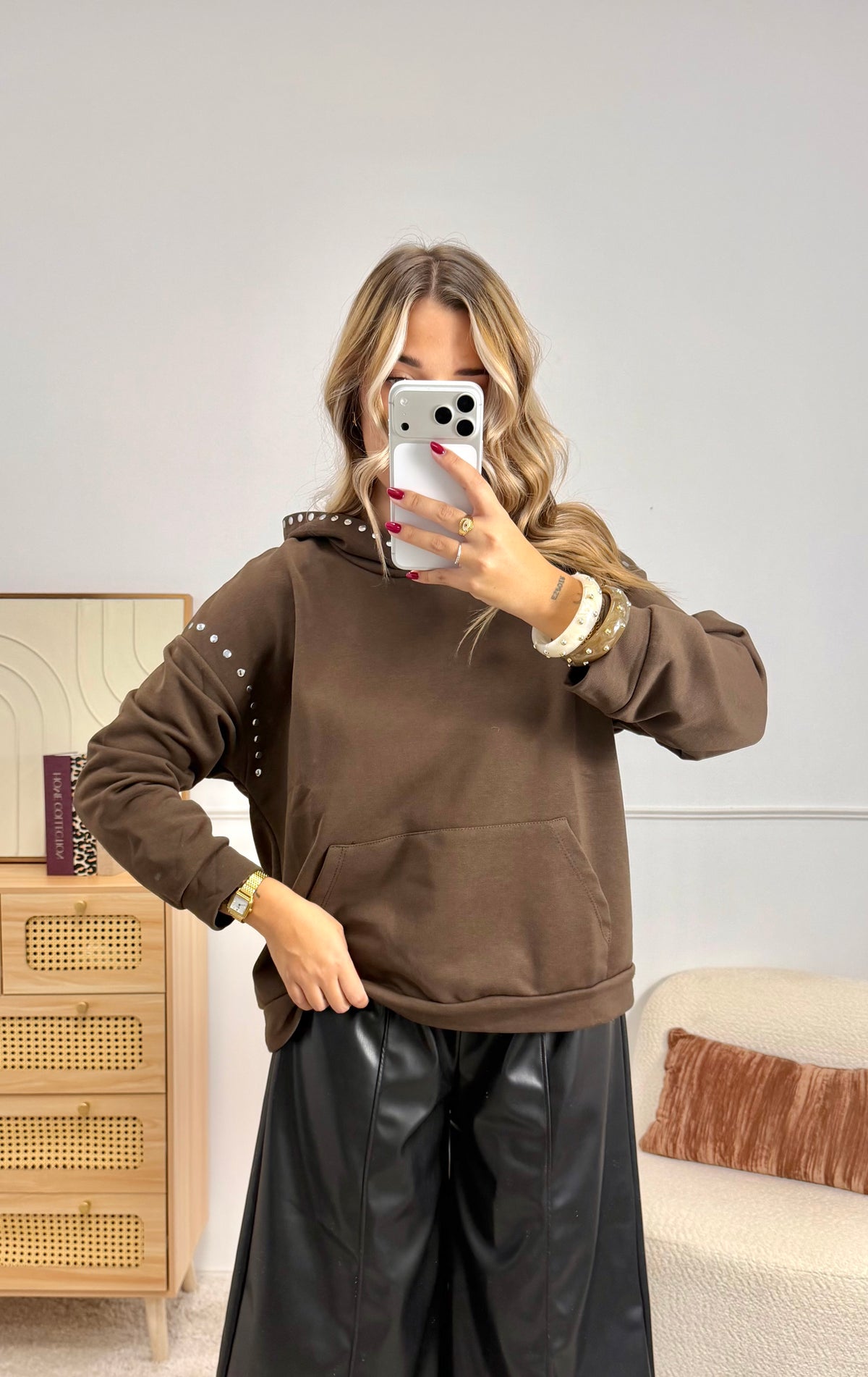 Sweat Capuche Clou Choco