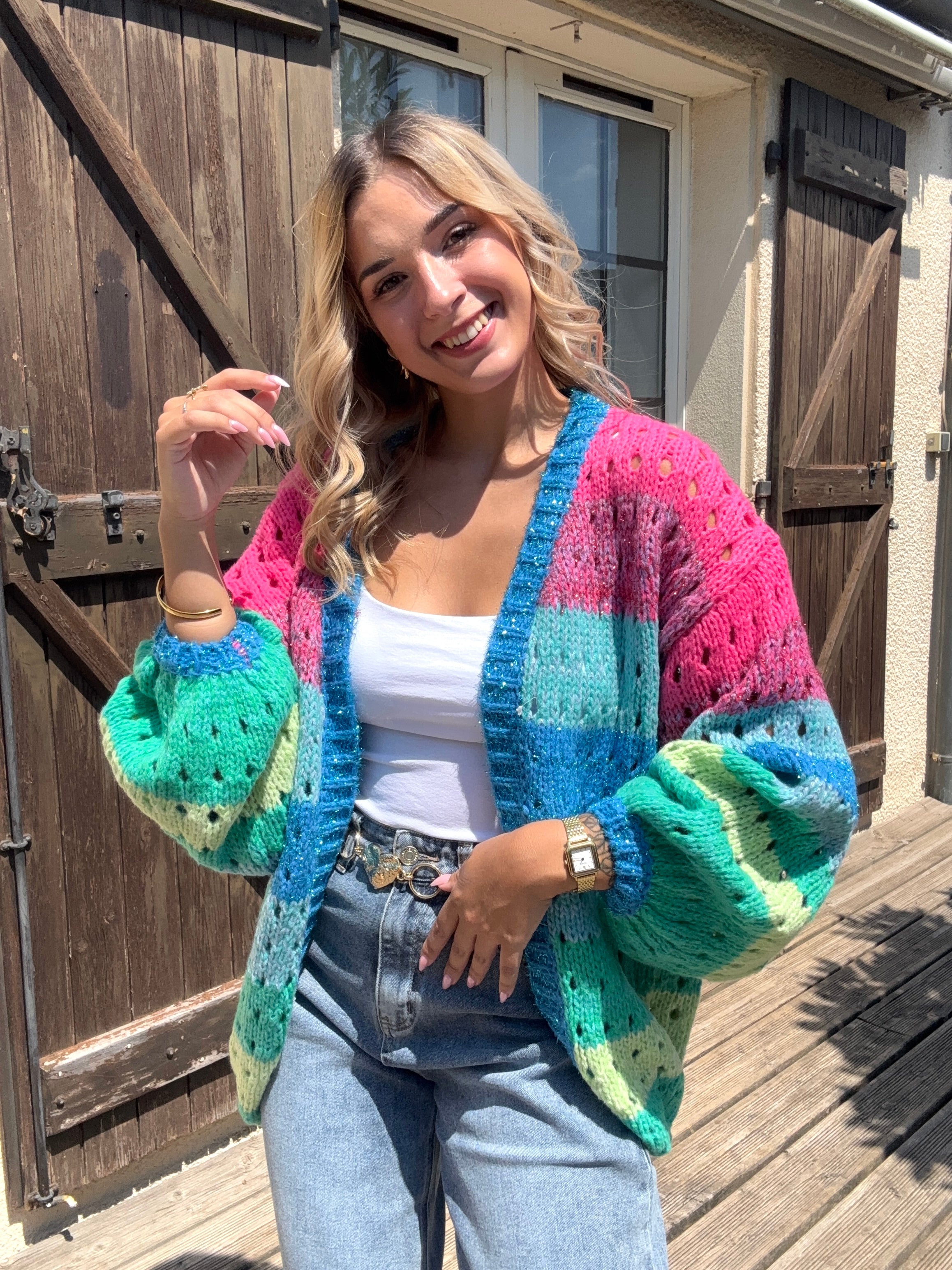 Gilet Multicolore Paillettes