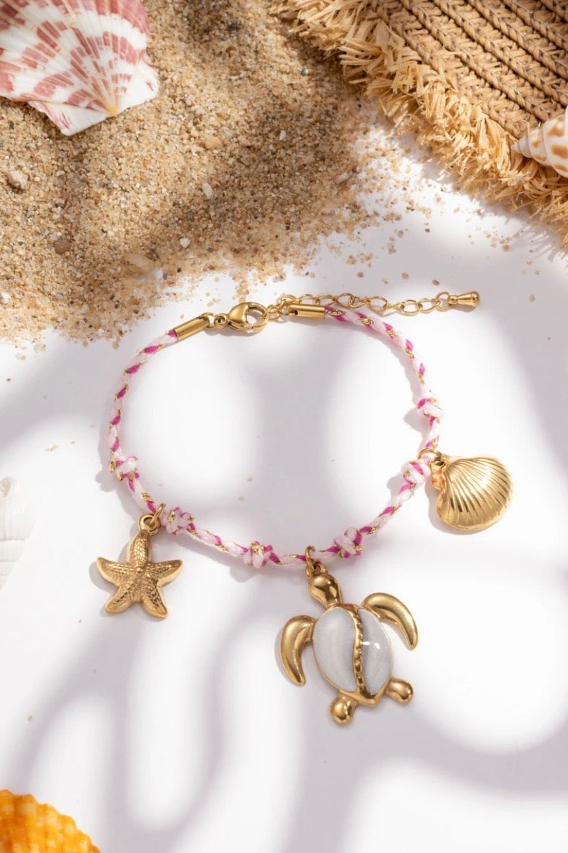 Bracelet Tortue Rose