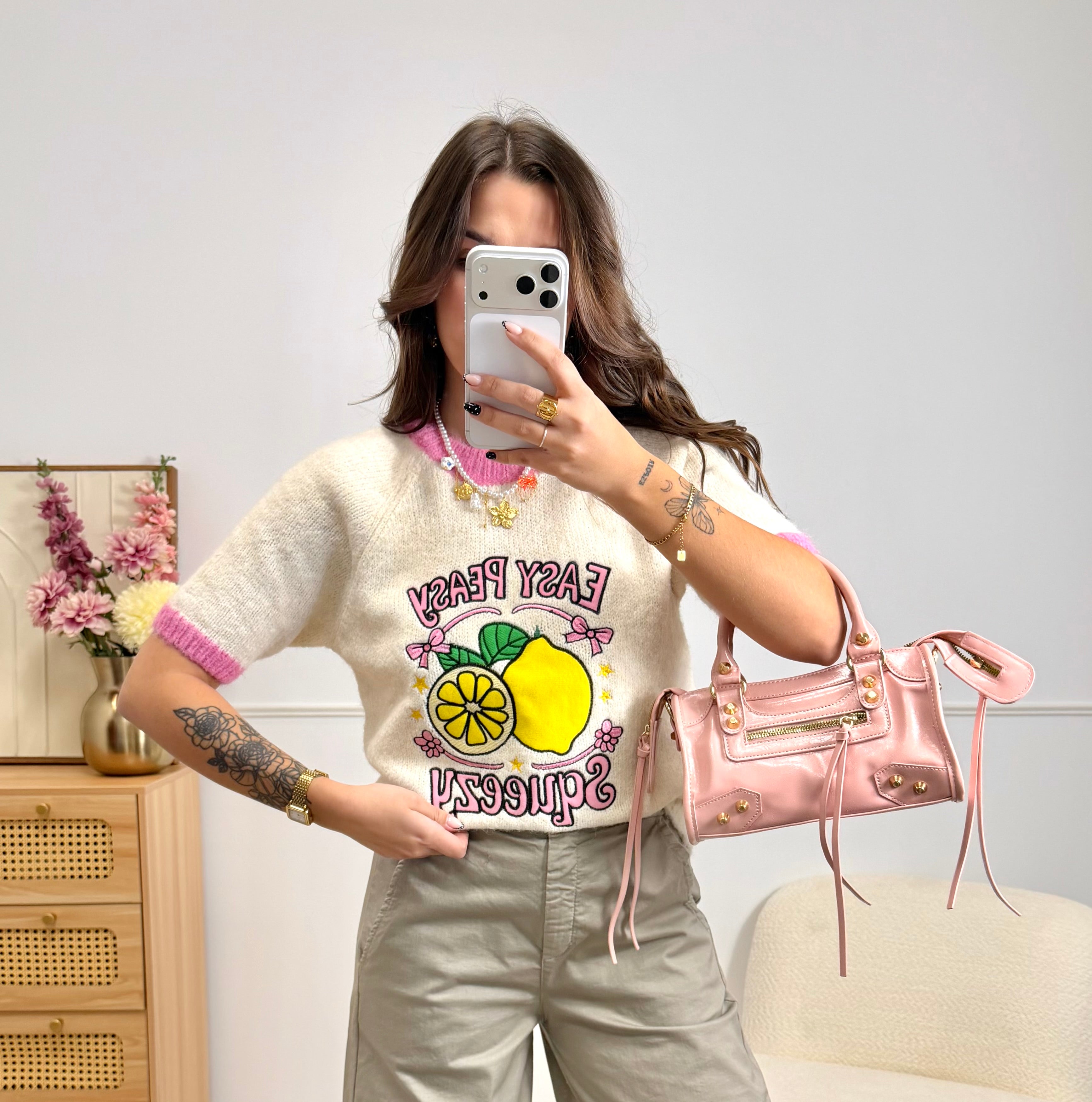 Pull Citrons manches courtes