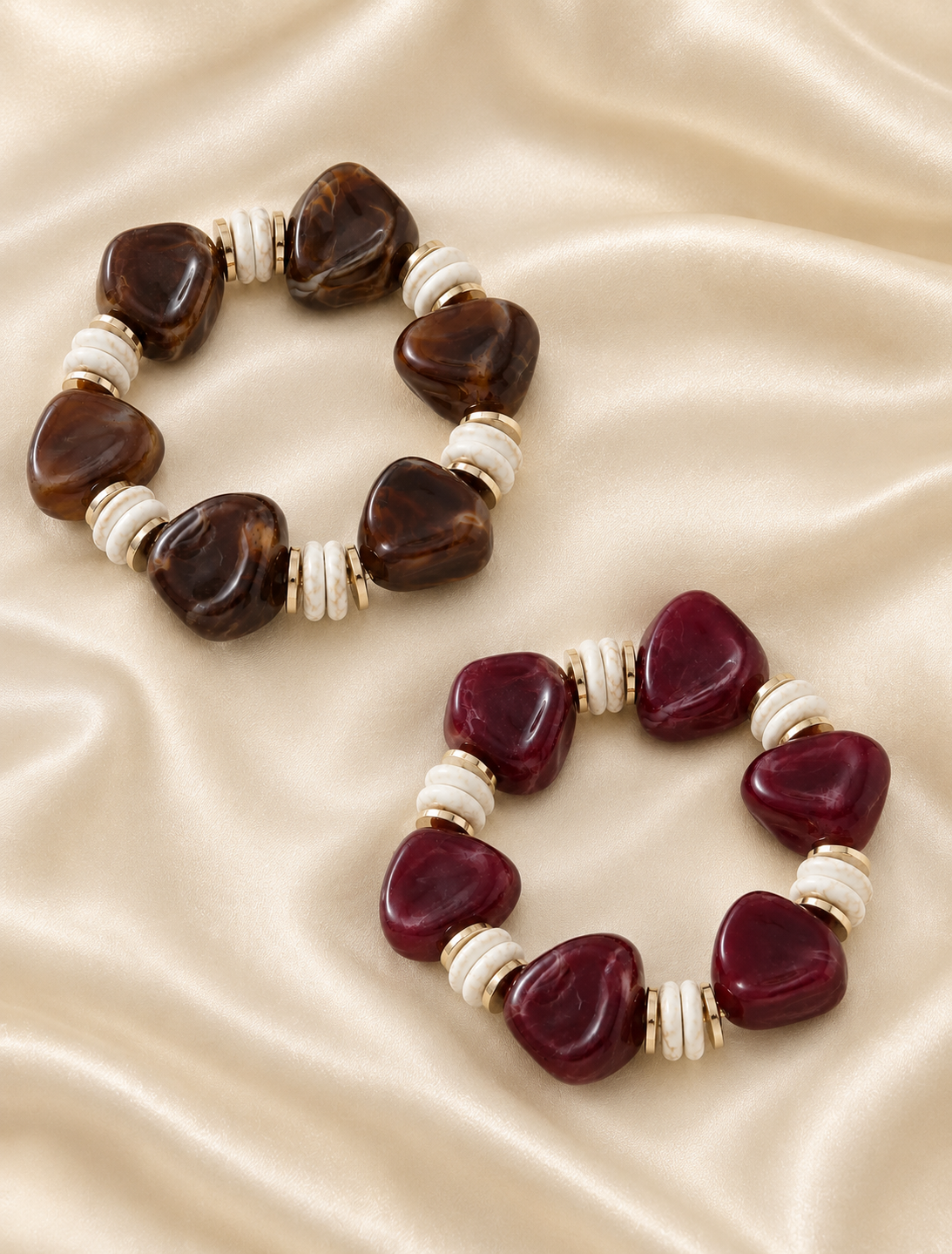 Bracelet perle resine