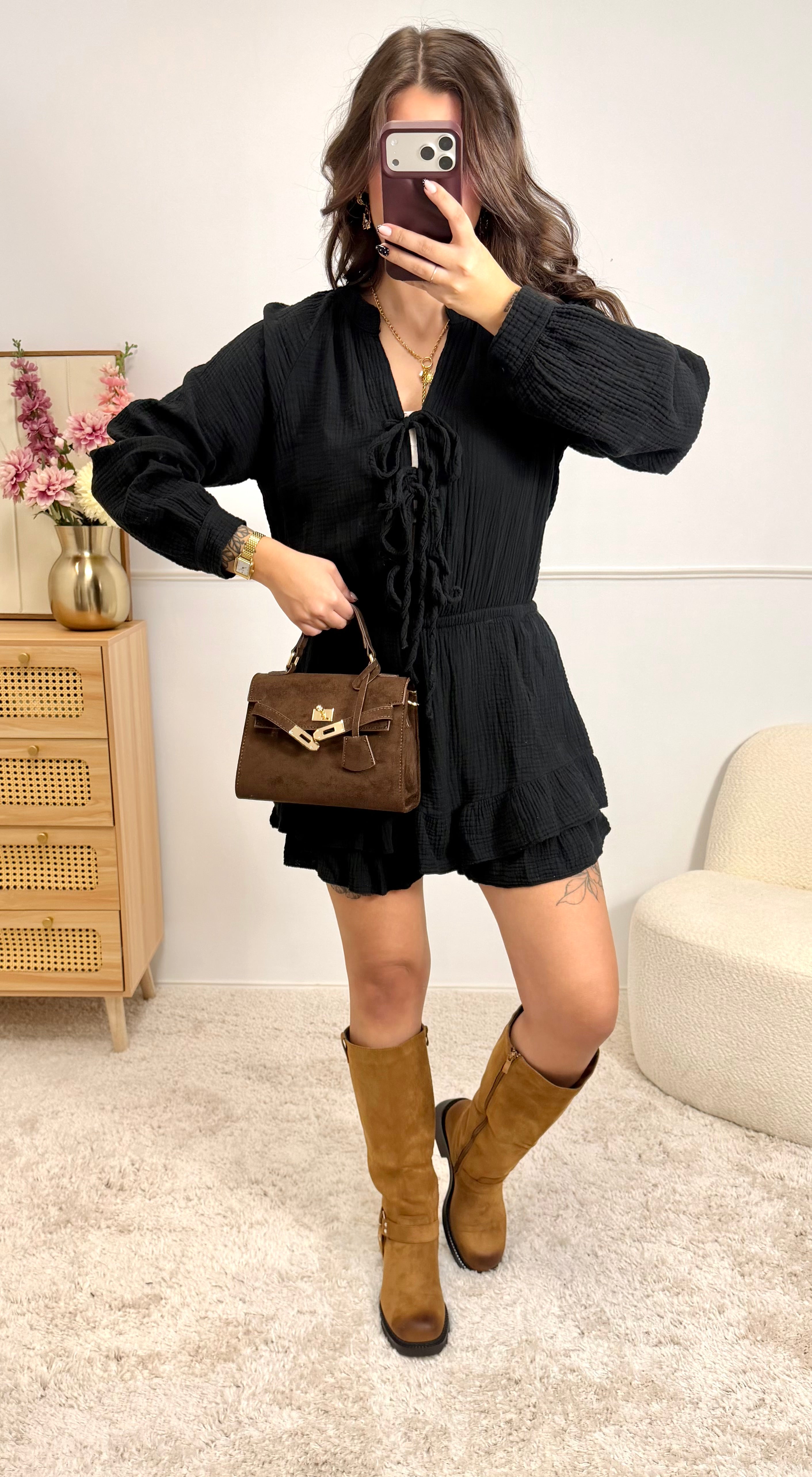 Combinaison Short Noir 