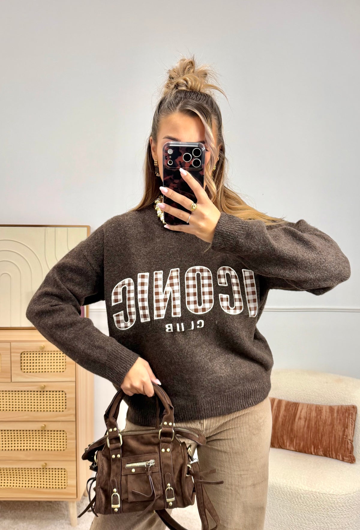 Pull ICONIC Vichy Choco