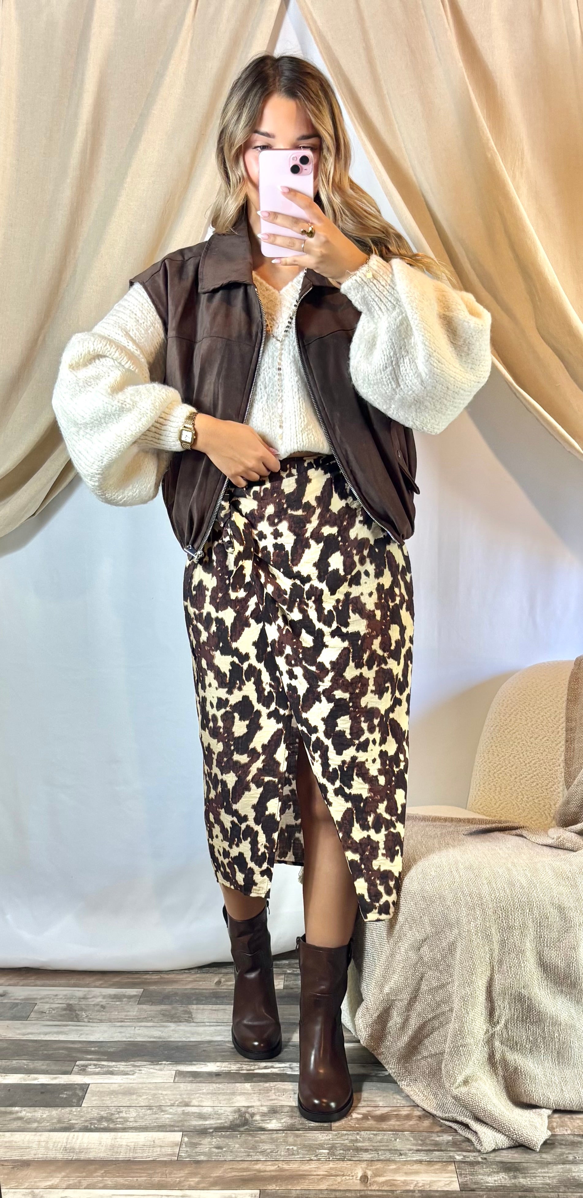 Veste sans Manches Chocolat