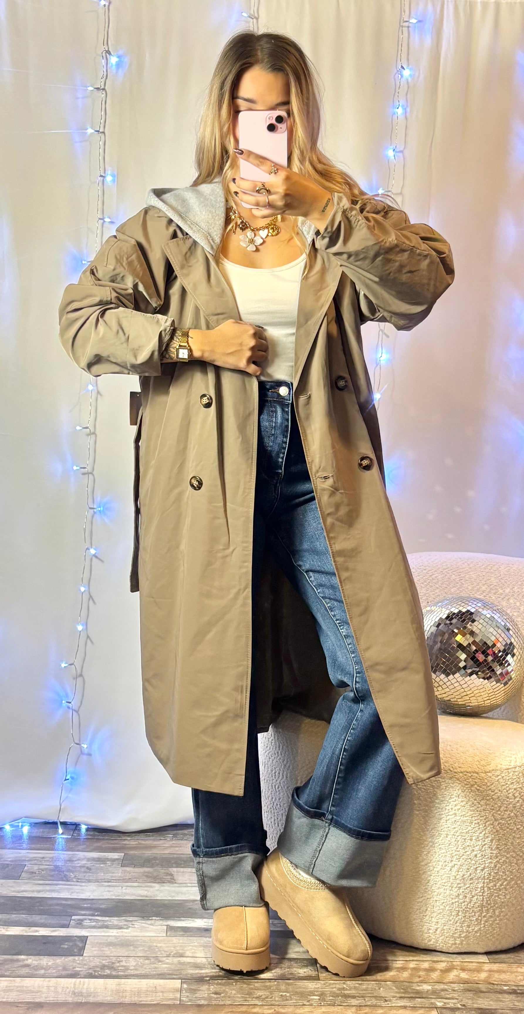 Trench Capuche Taupe