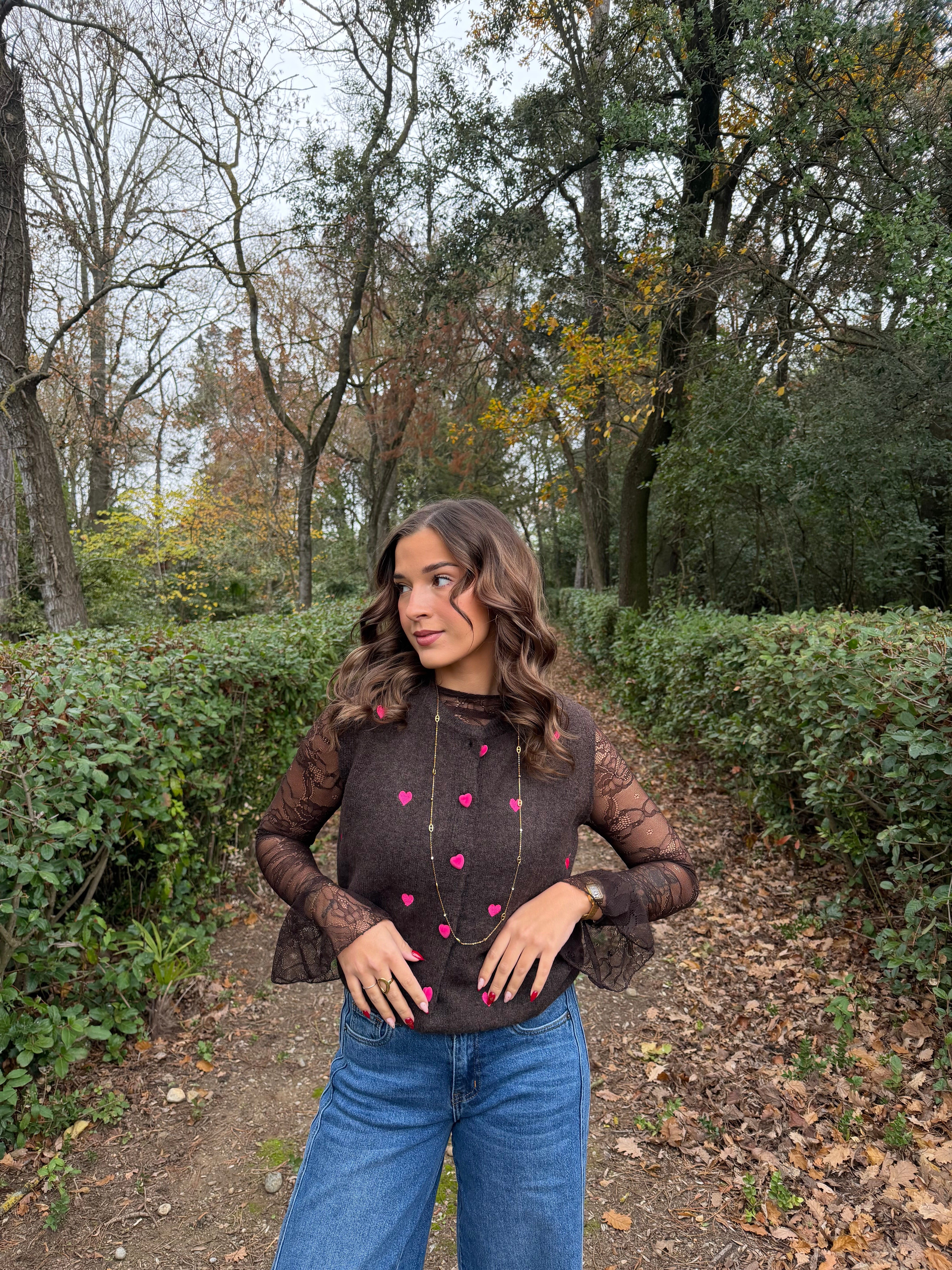 Top Dentelle Chocolat