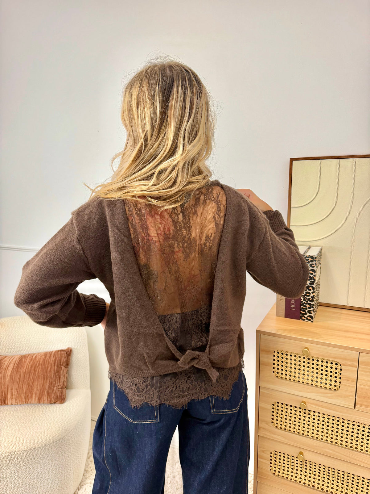 Pull Dos Dentelle Choco