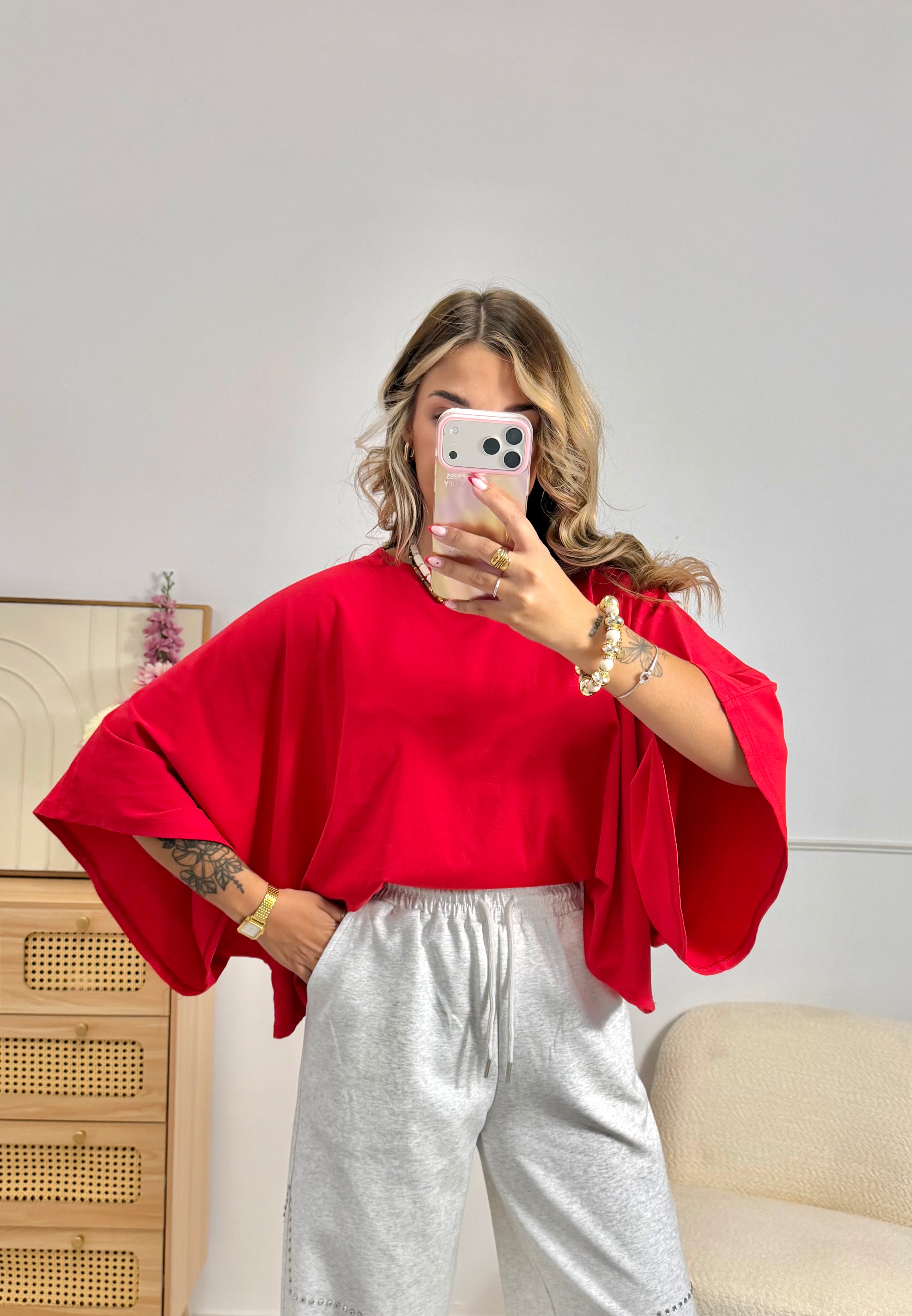T-Shirt Oversize Rouge