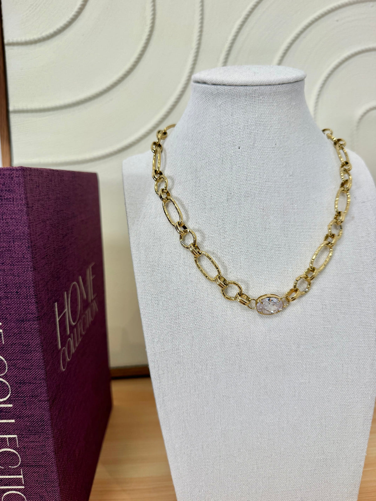 Collier Chaîne & Pierre stras