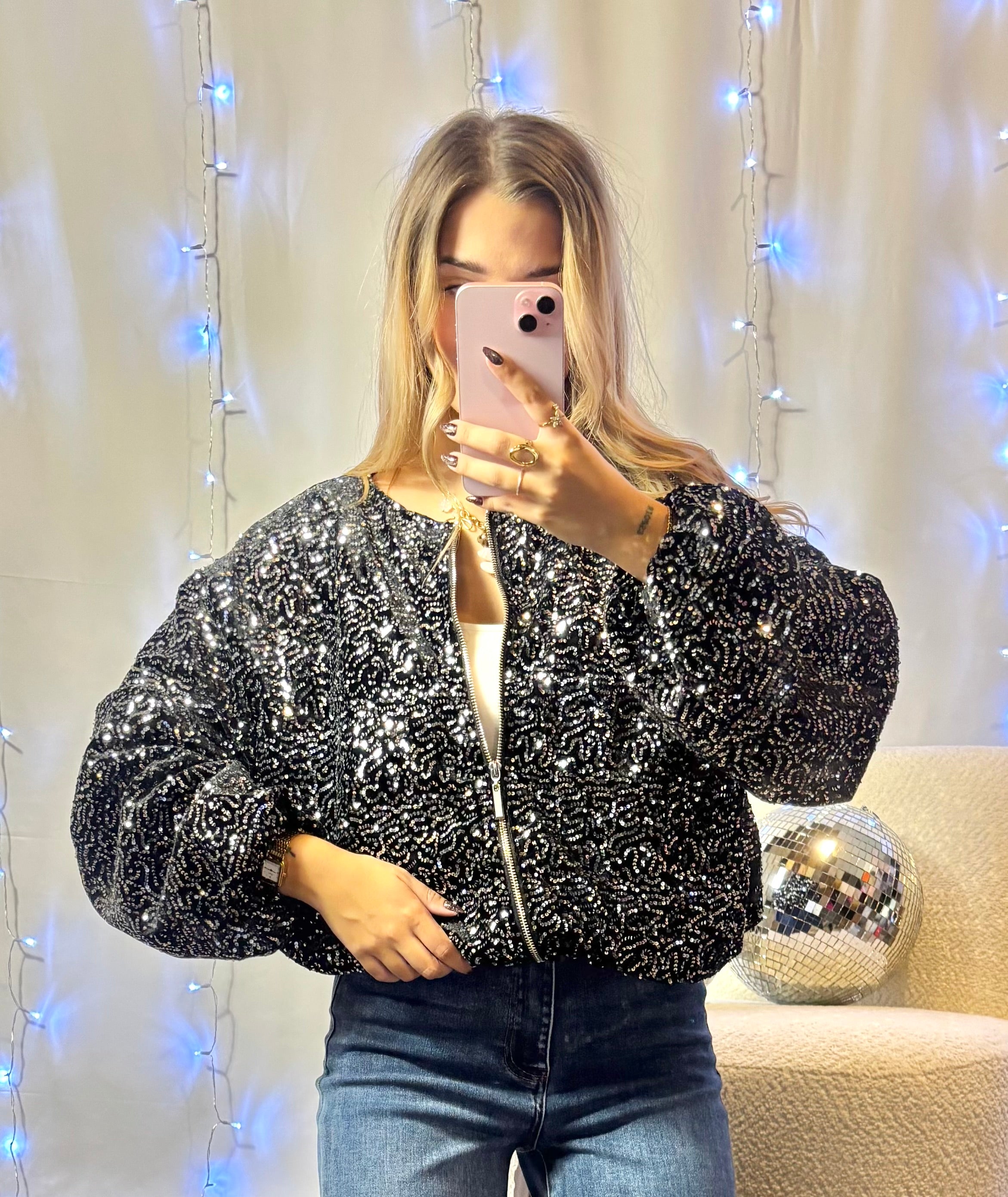 Veste Bomber Sequin