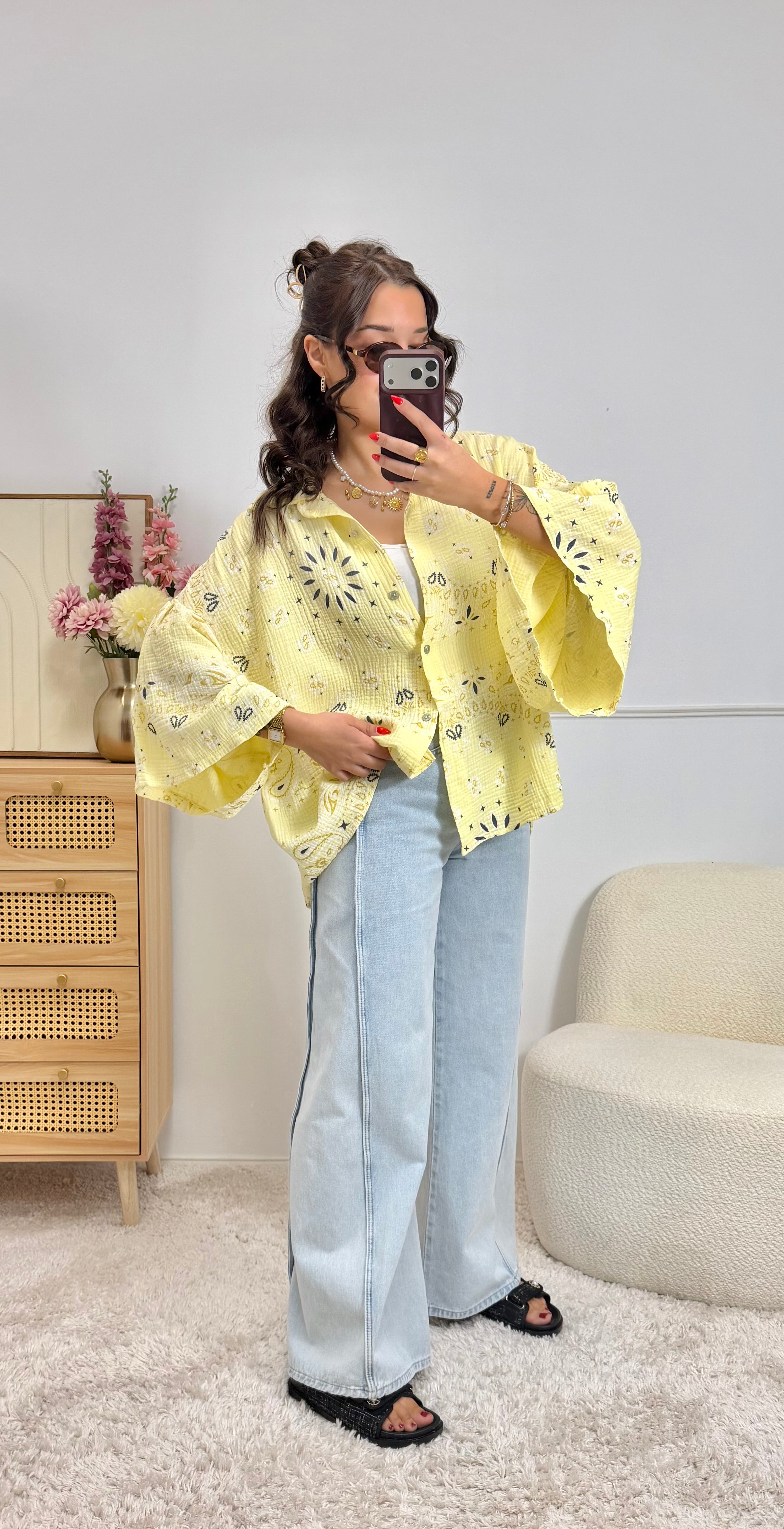 Chemise Mandalas Jaune