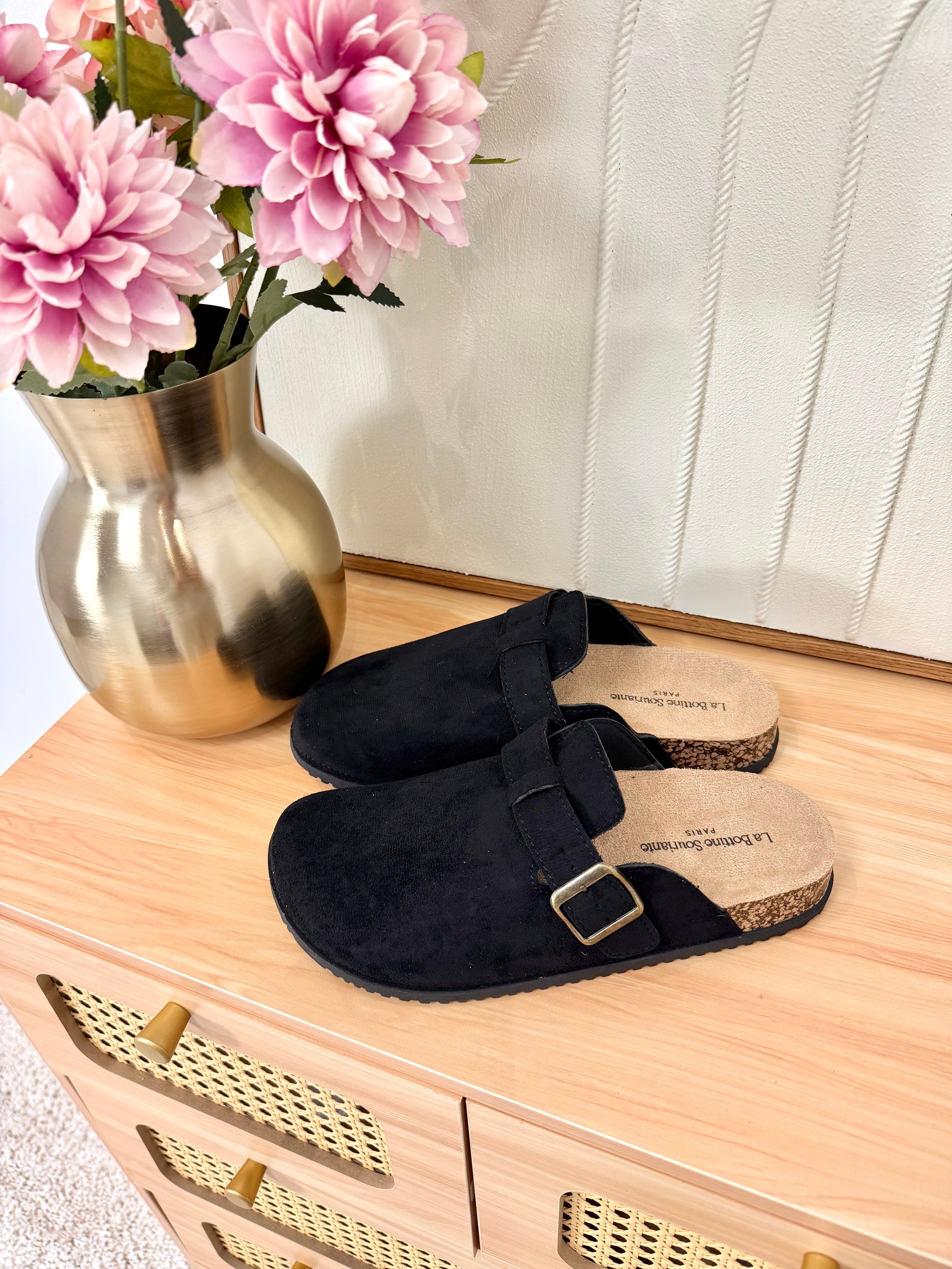Mules Suède Noir