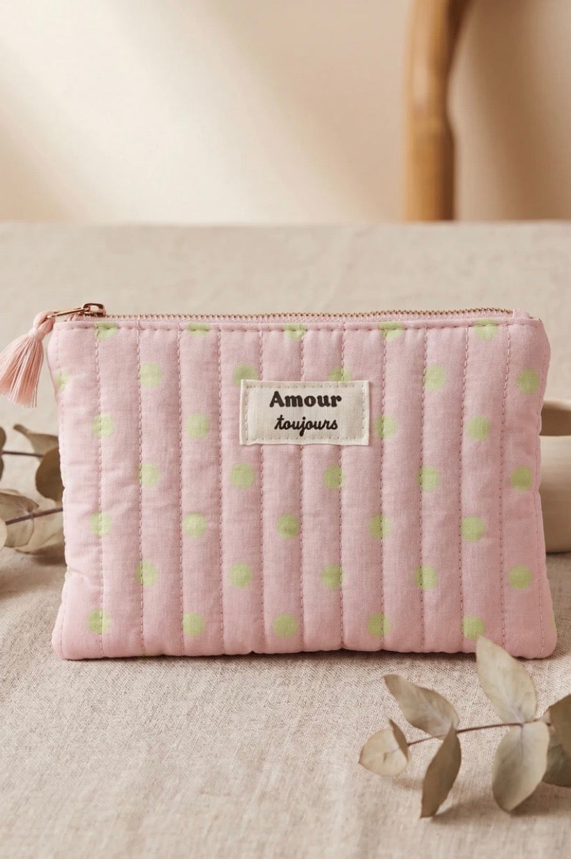 Pochette Pois Rose & Pistache