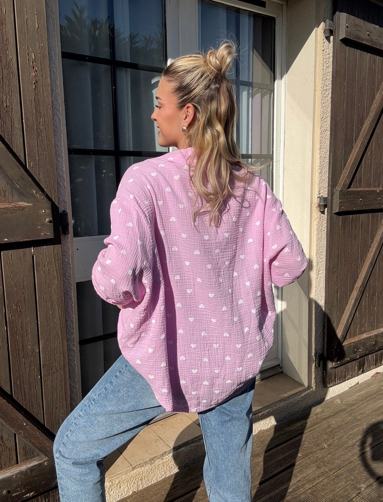 Chemise Cœur Gaz de Coton