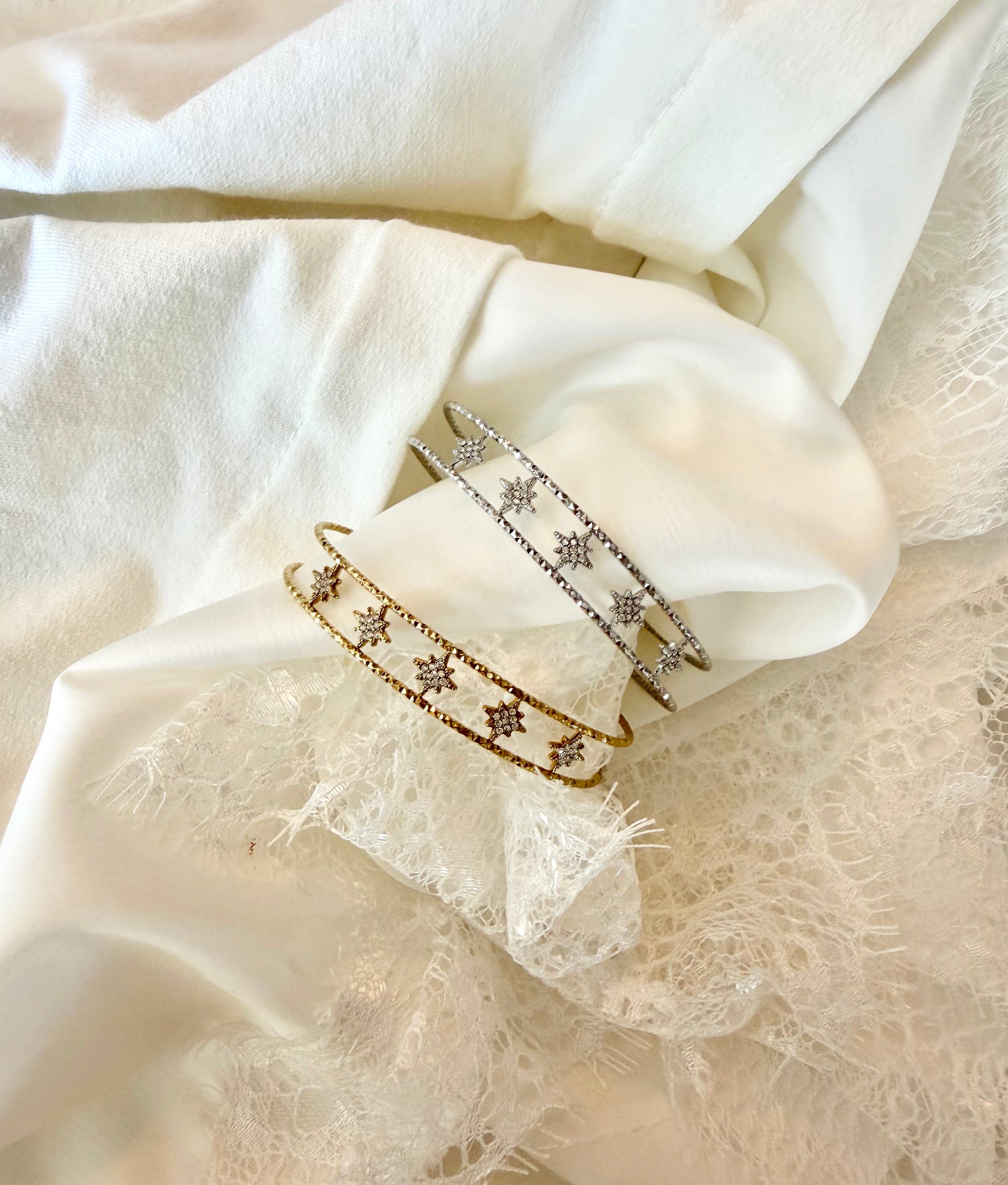 Bracelet Jonc Étoile Strass
