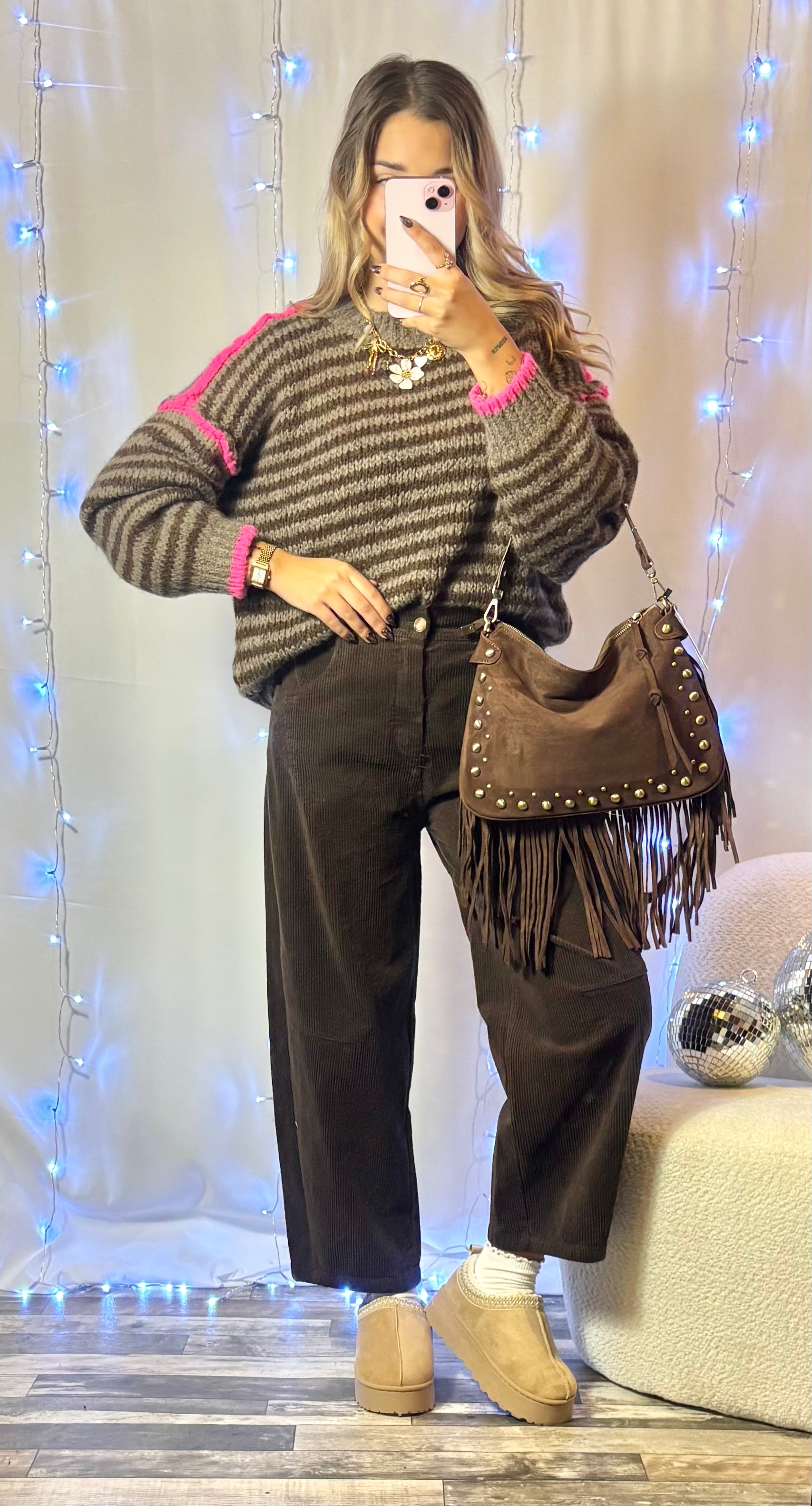 Pantalon Côtelé Chocolat