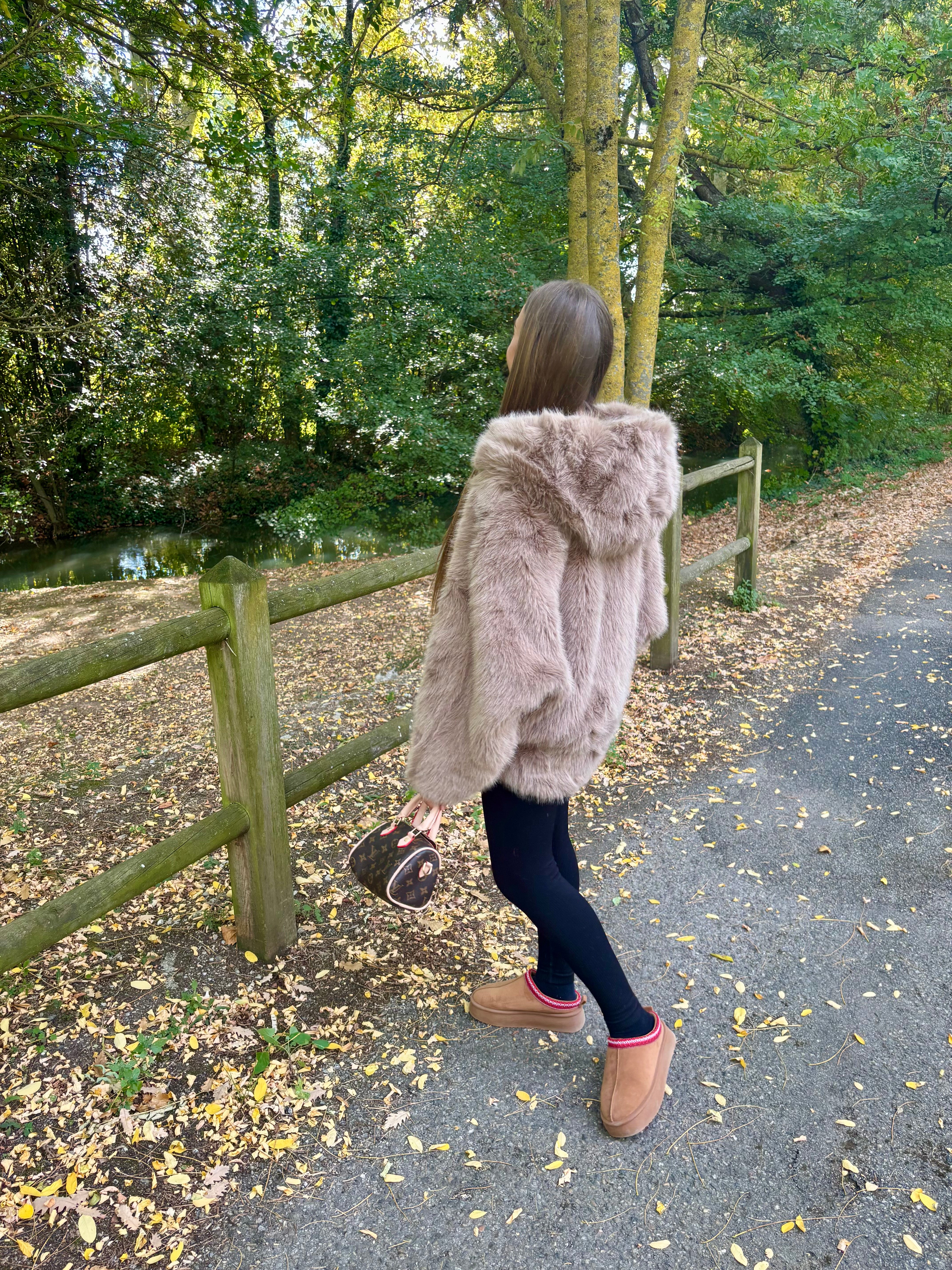 Manteaux Fourrure Taupe