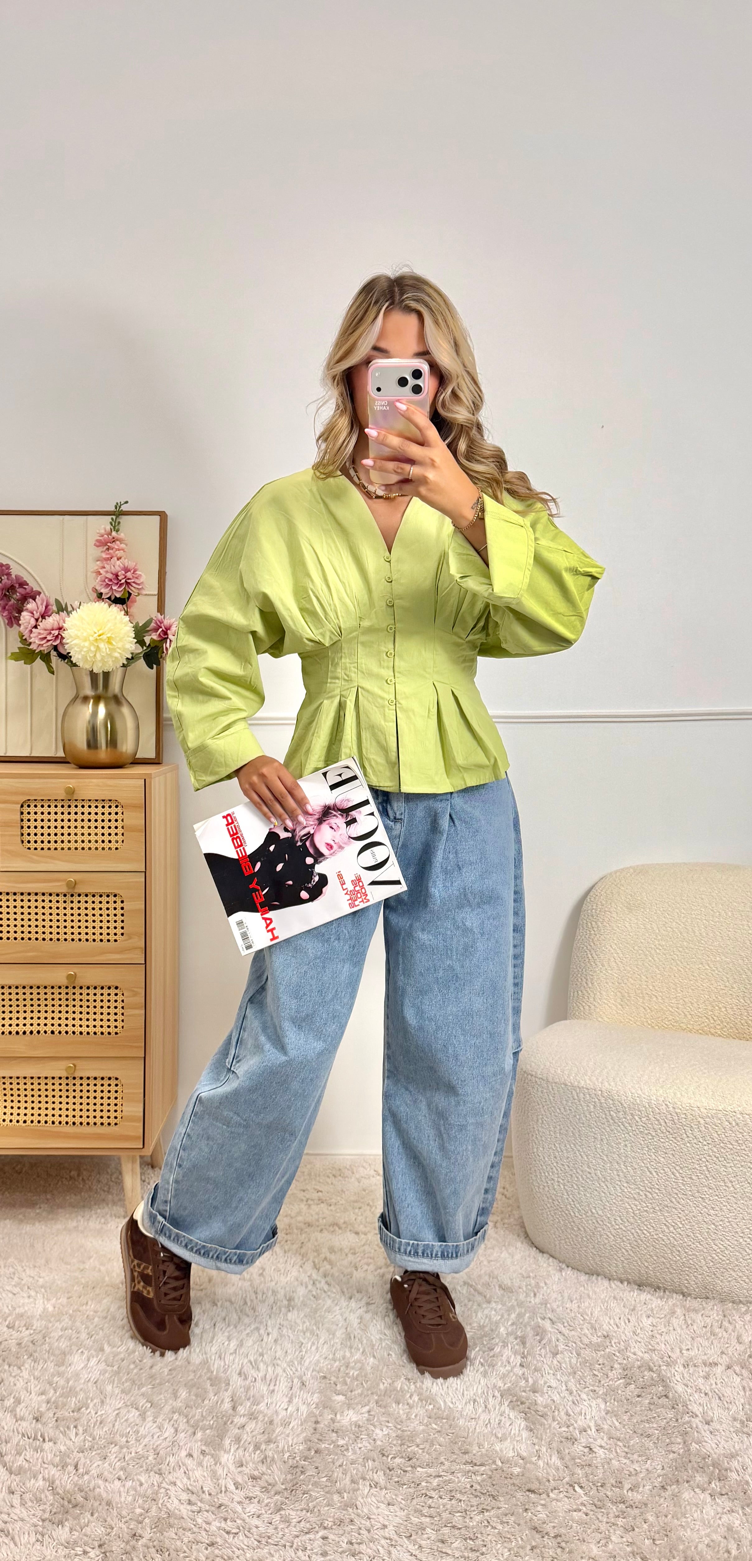 Blouse Cintré Verte