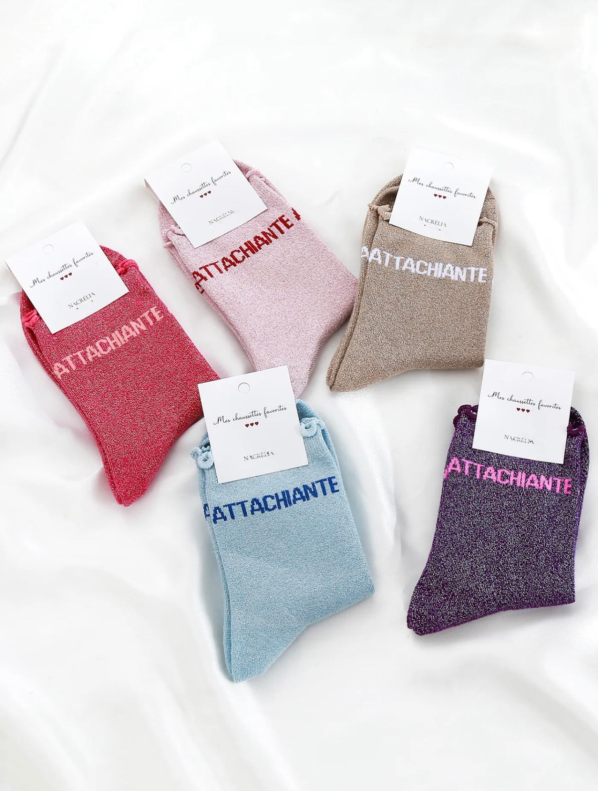 Chaussettes Paillettes Attachiante