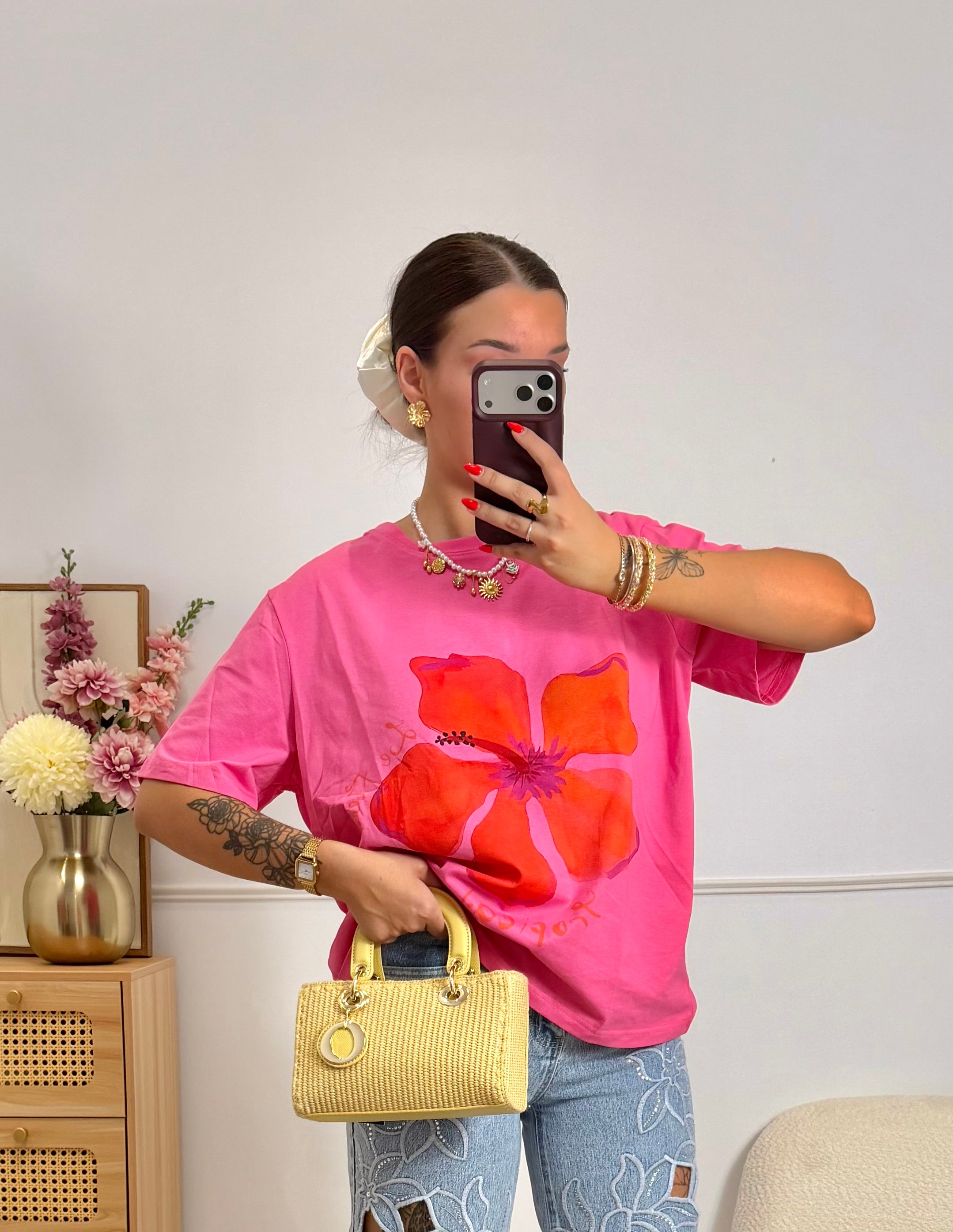 T-Shirt TROPICAL Fuchsia