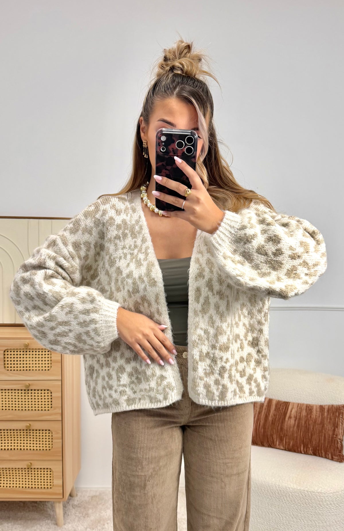 Gilet Léopard Beige