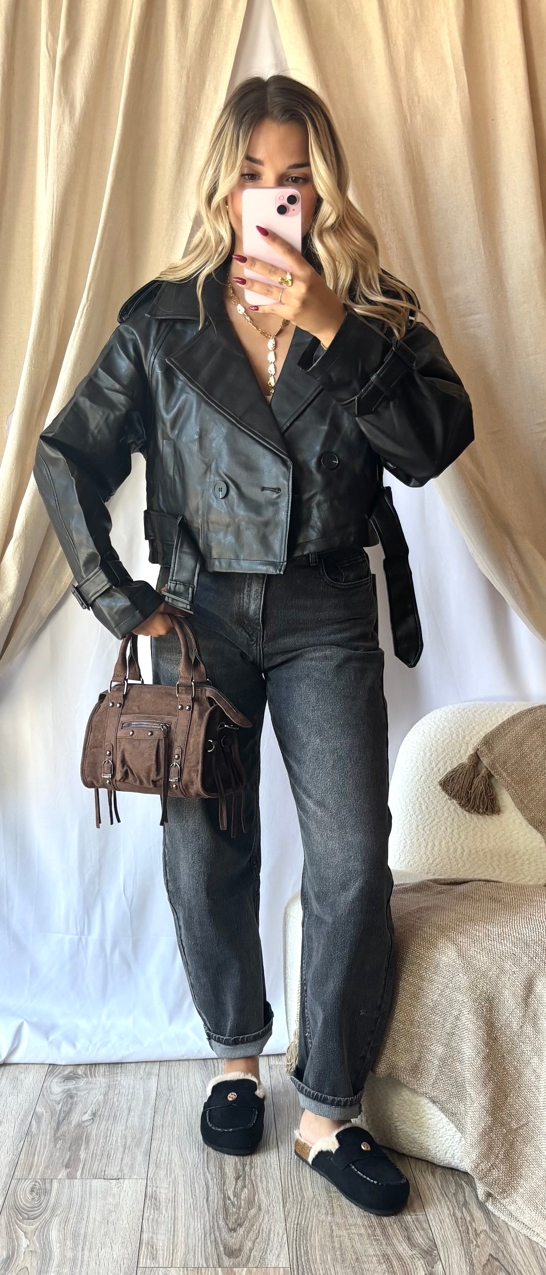 Veste Trench Similicuir