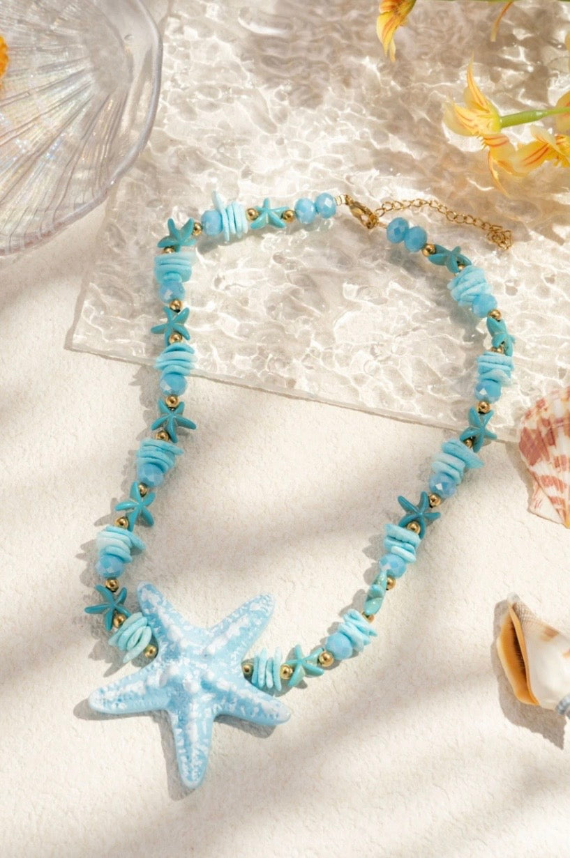 Collier Étoile de Mer Turquoise