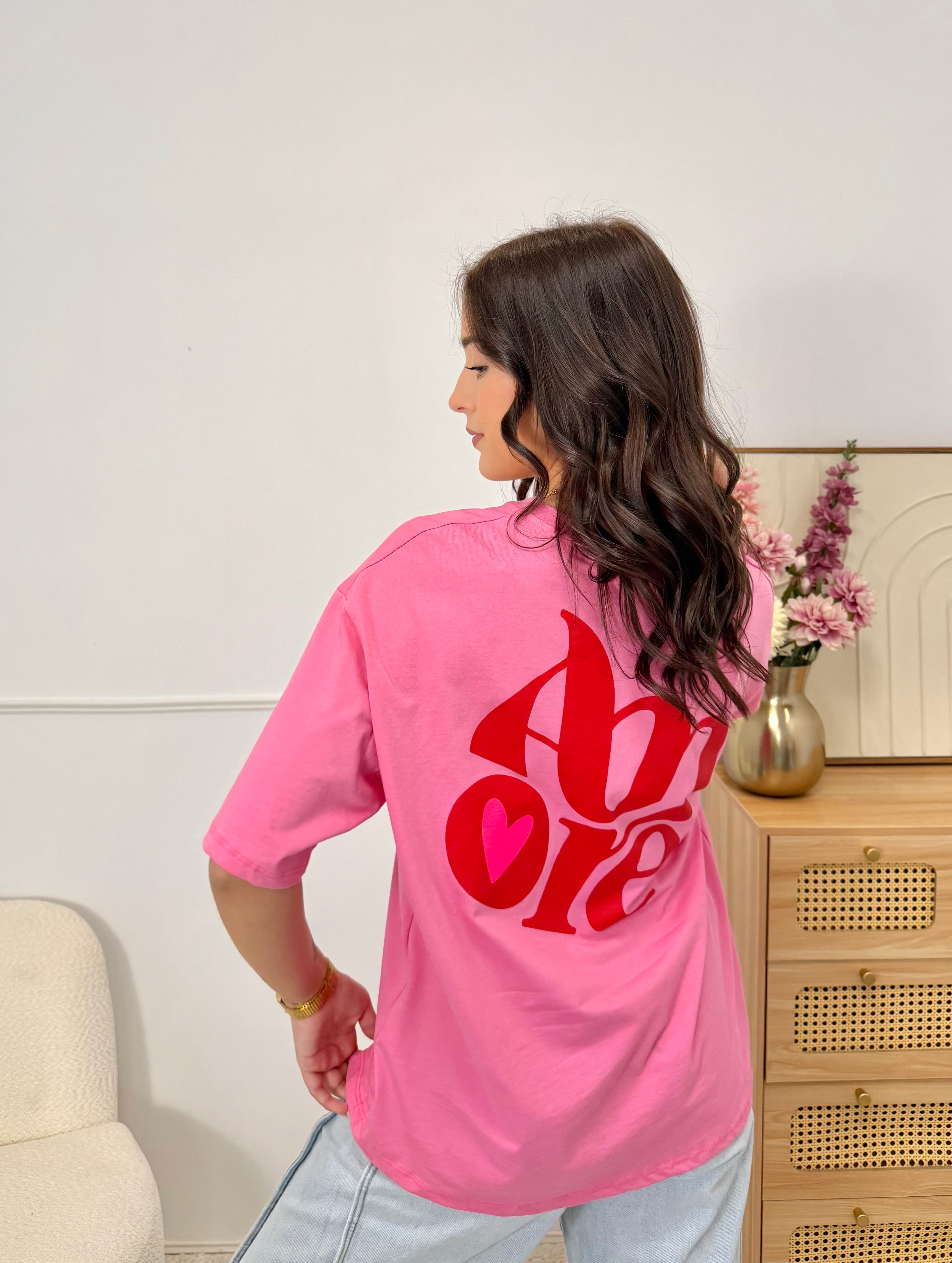T-Shirt "AMORE" Fuchsia