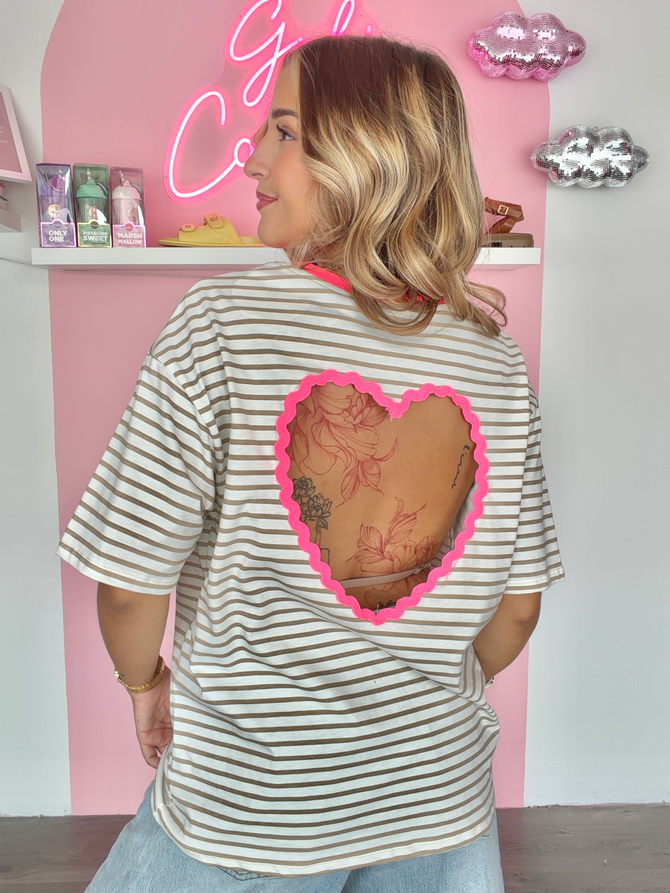 T-Shirt Cœur Beige