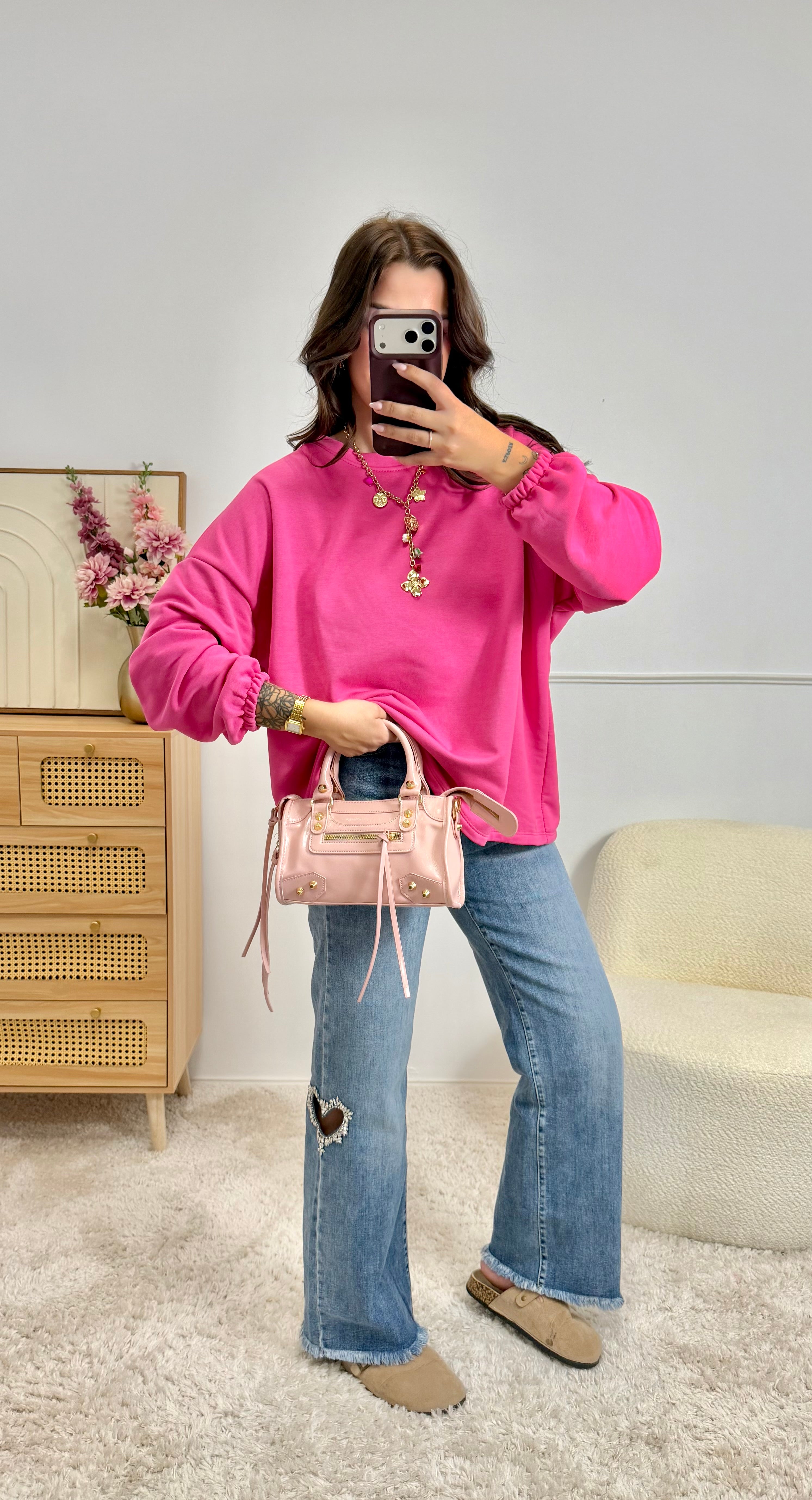 Sweat GOOD VIBES Fuchsia