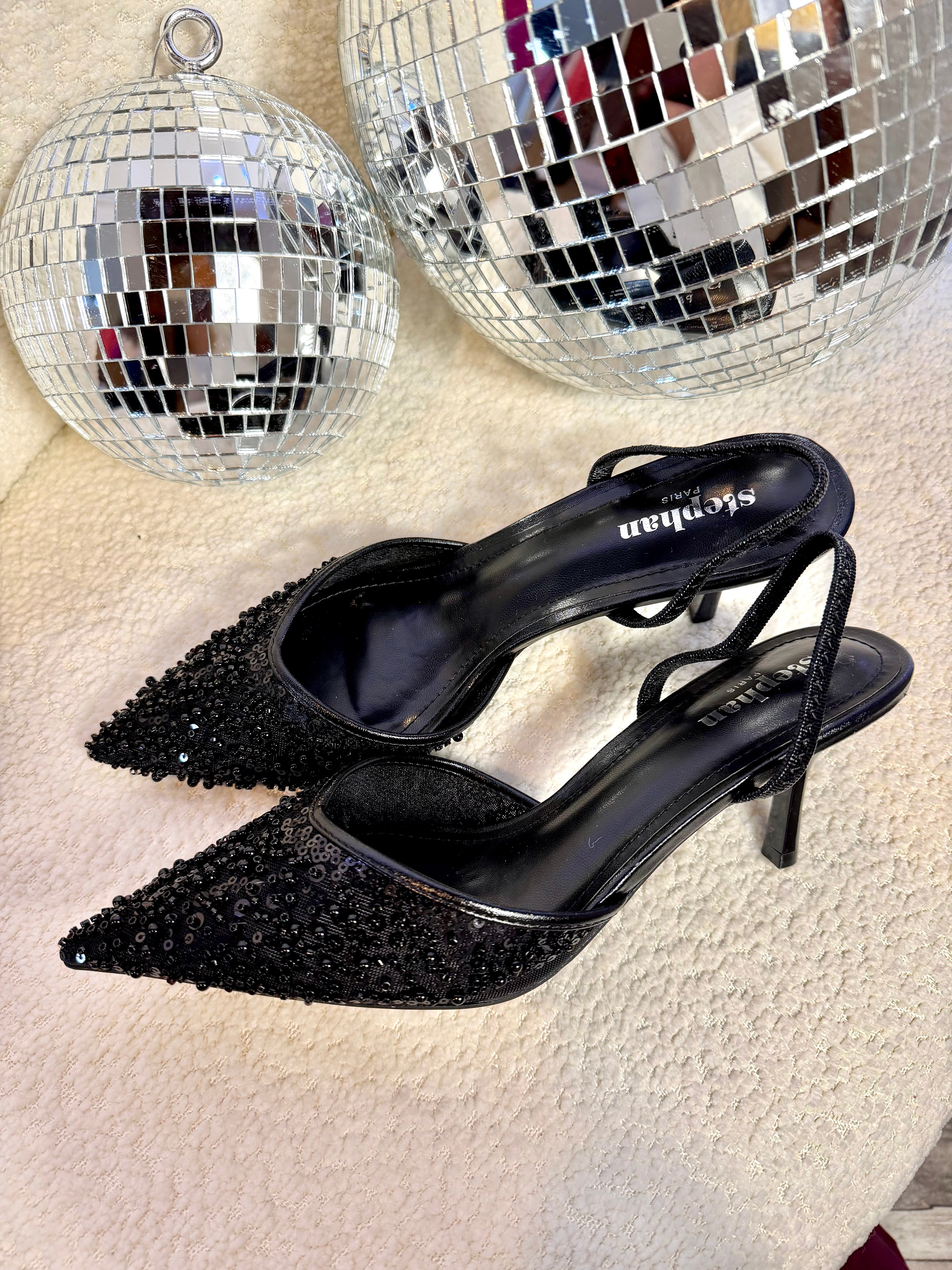 Escarpins Sequins Noir