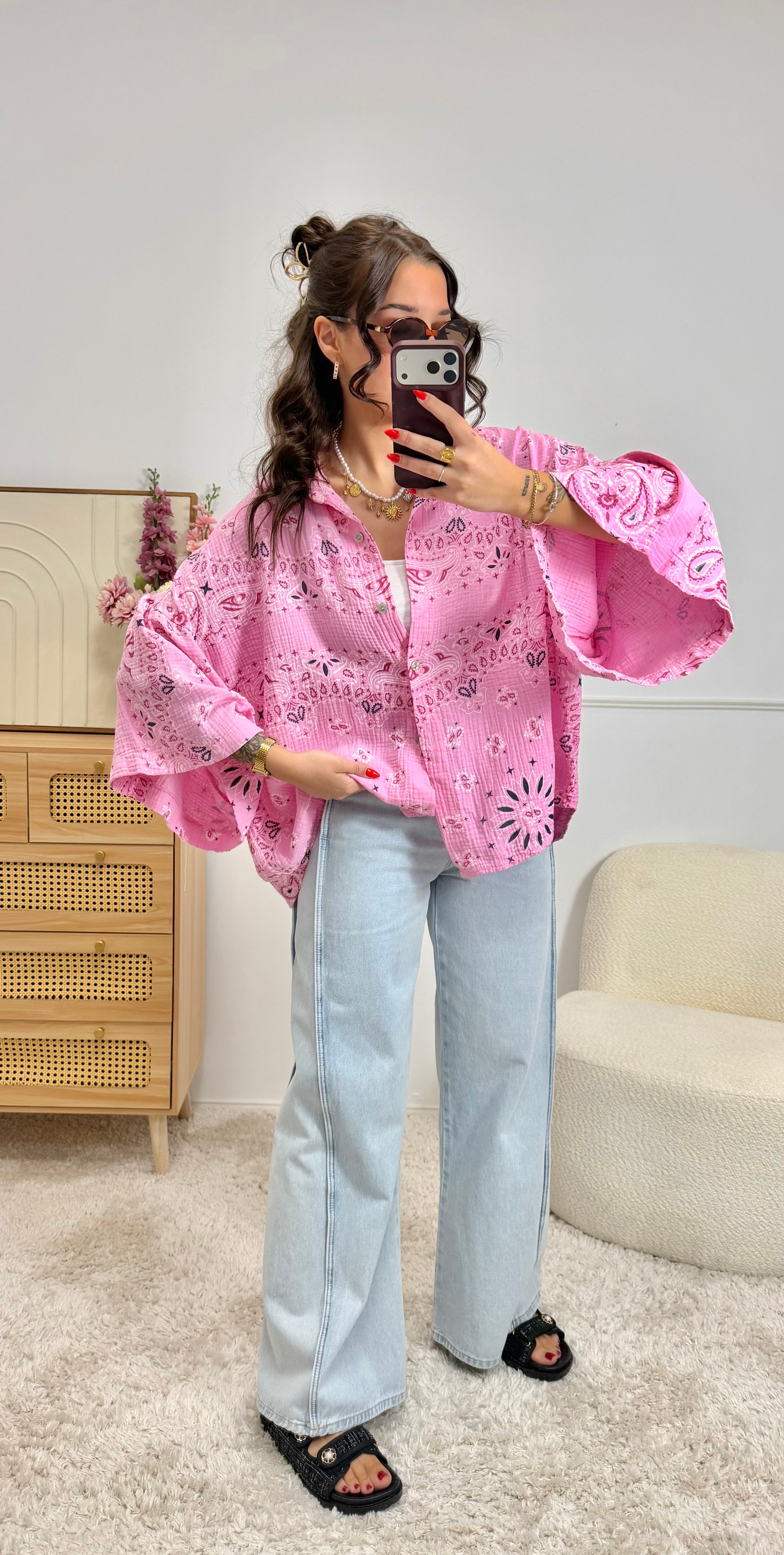 Chemise Mandalas Rose