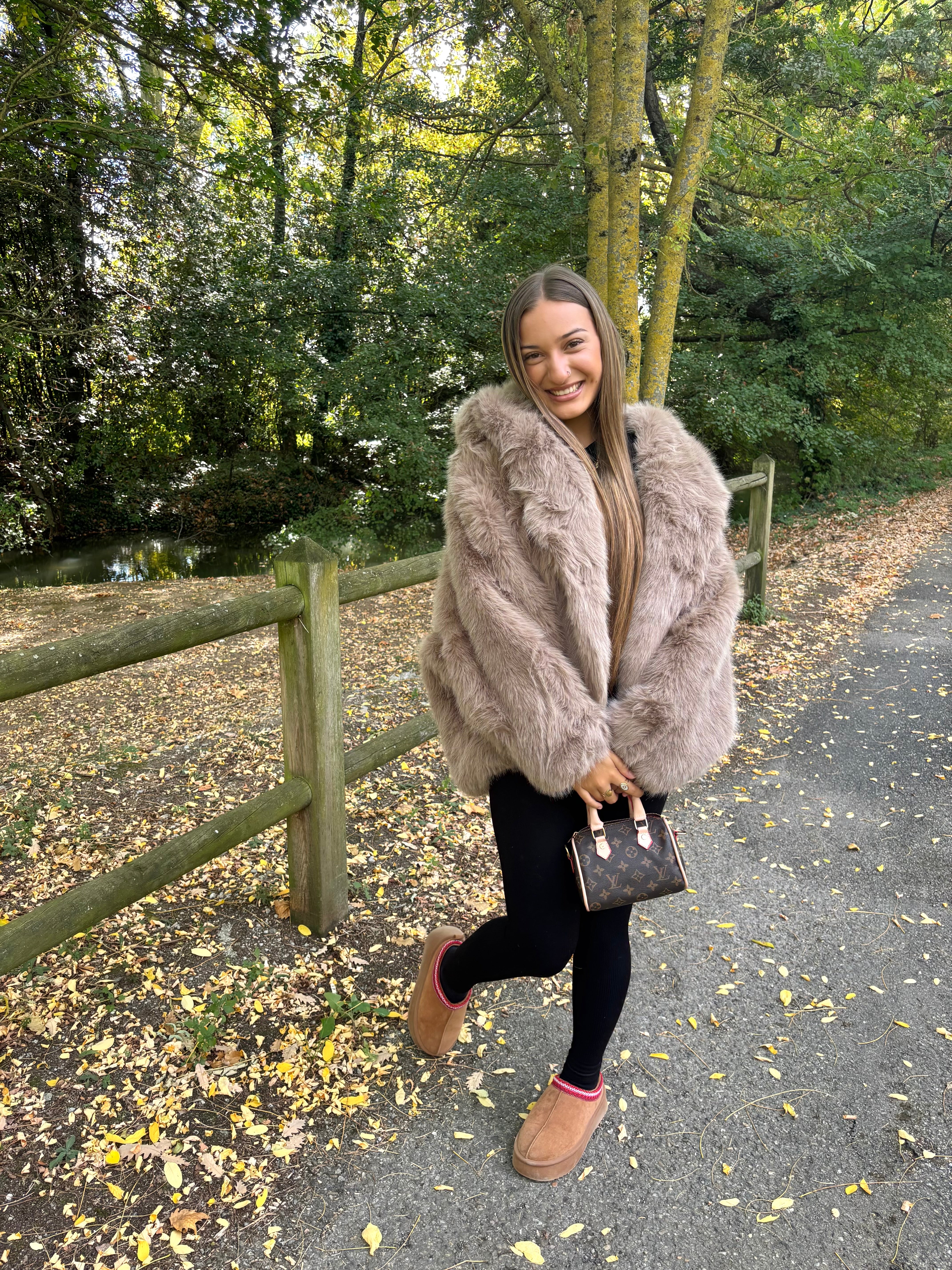 Manteaux Fourrure Taupe