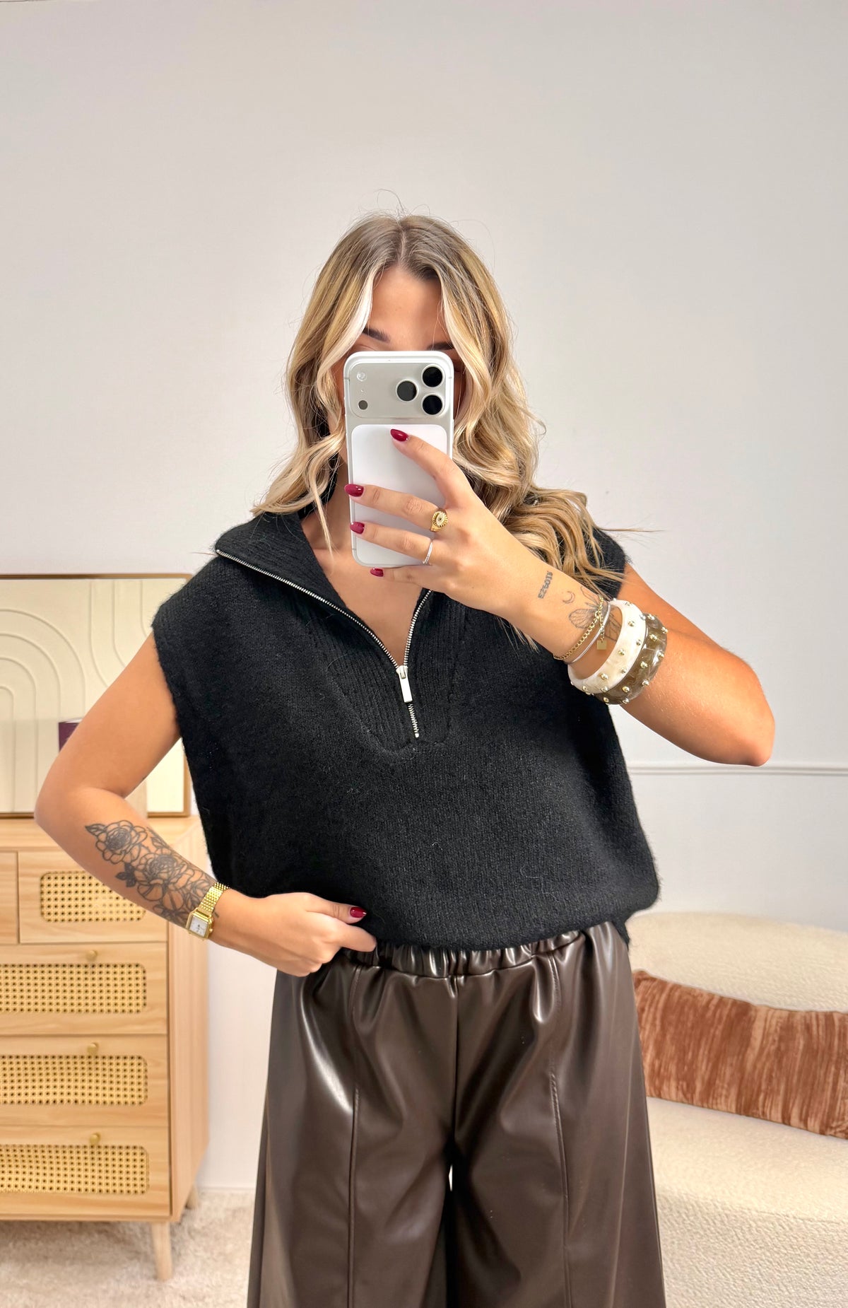 Pull Zippé Noir