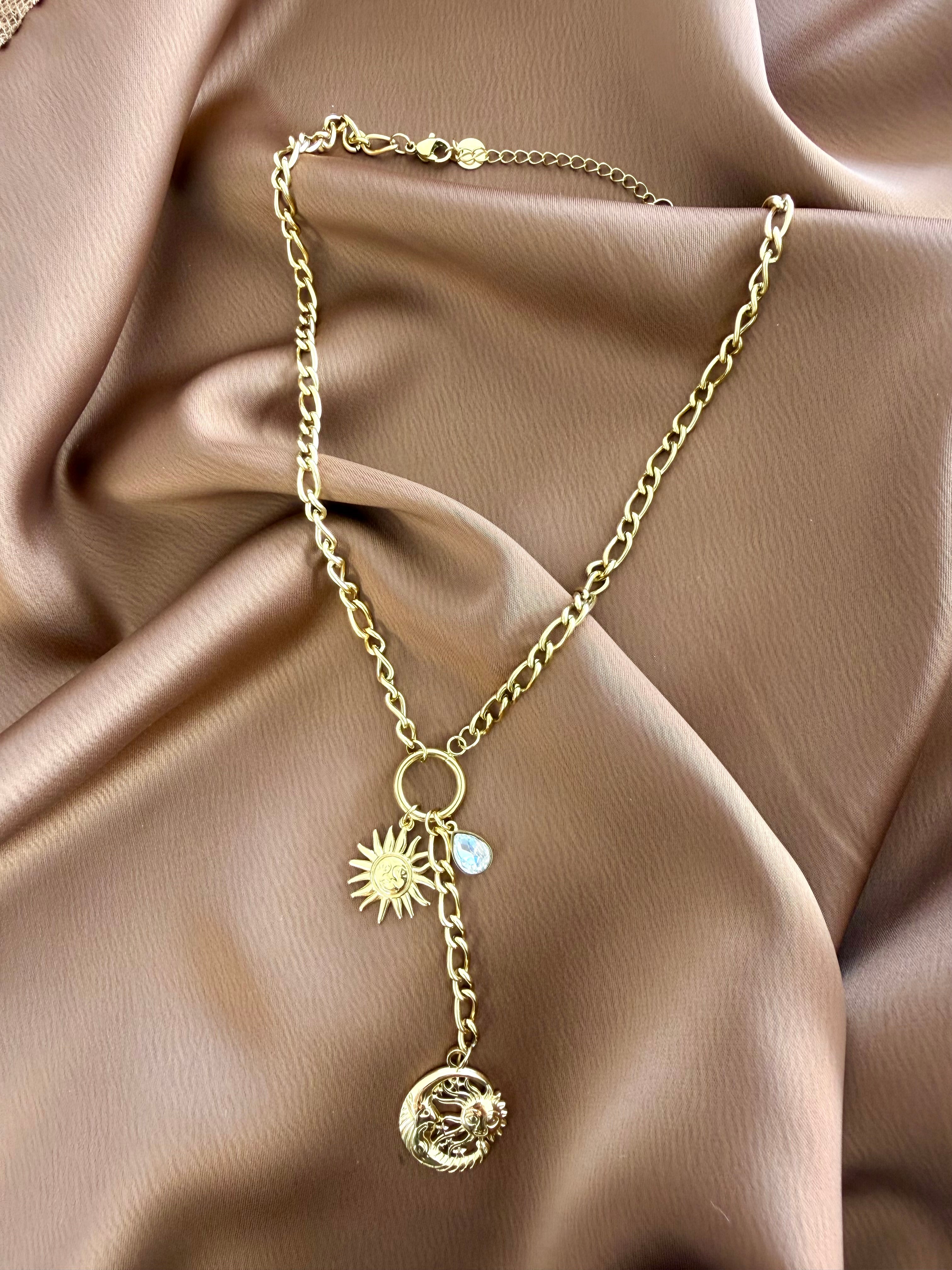 Collier Charls Soleil & Lune Cristal