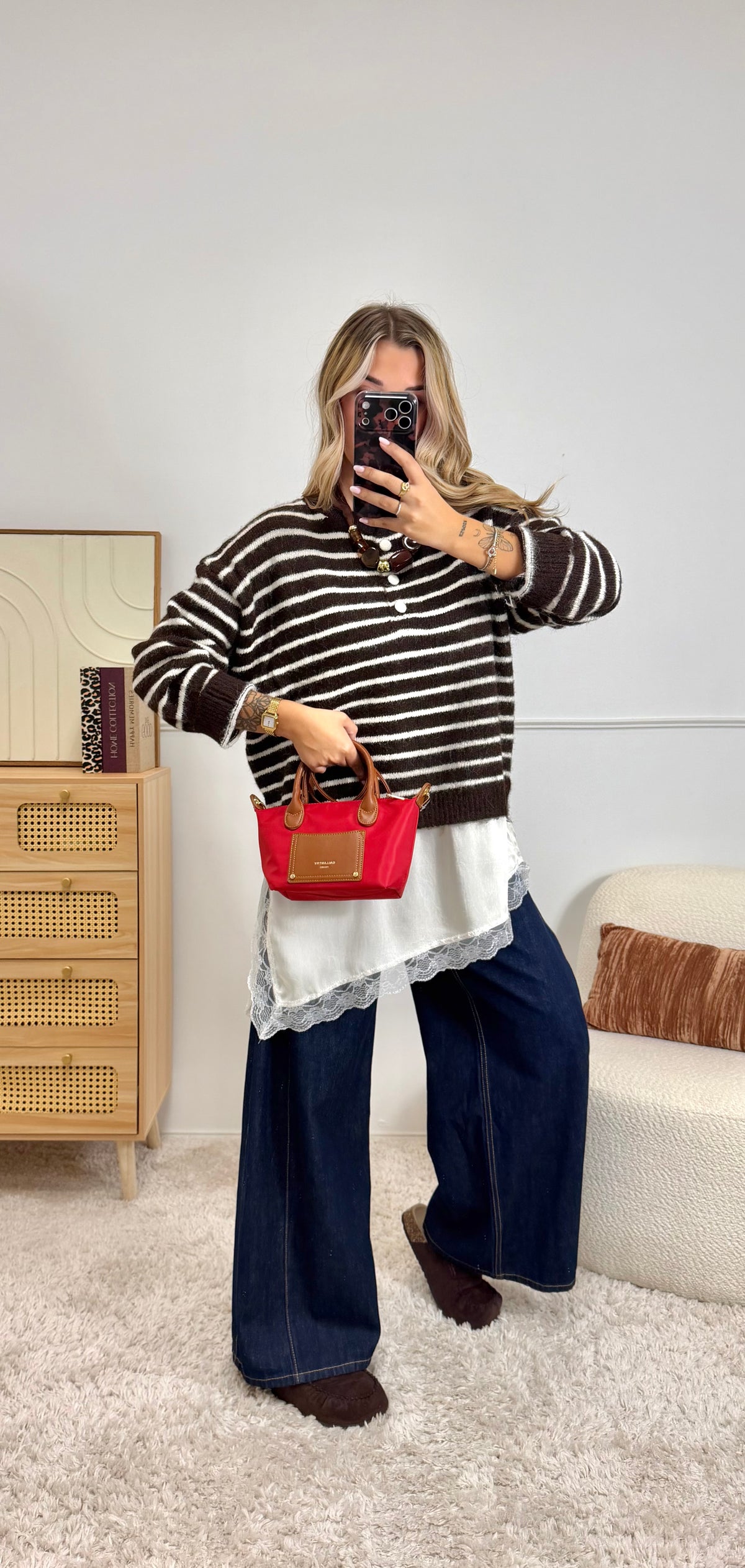 Pull marinière à dentelle Choco