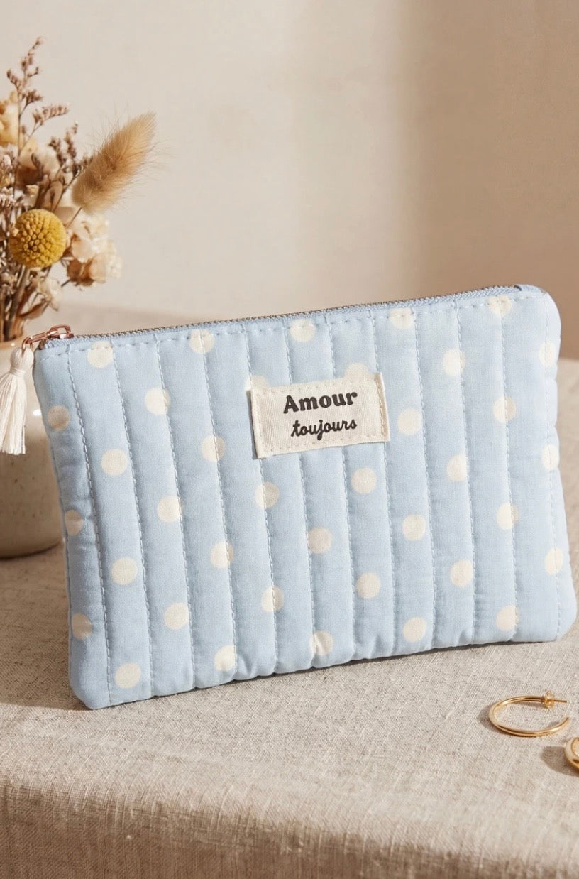 Pochette Pois Bleu & Blanc