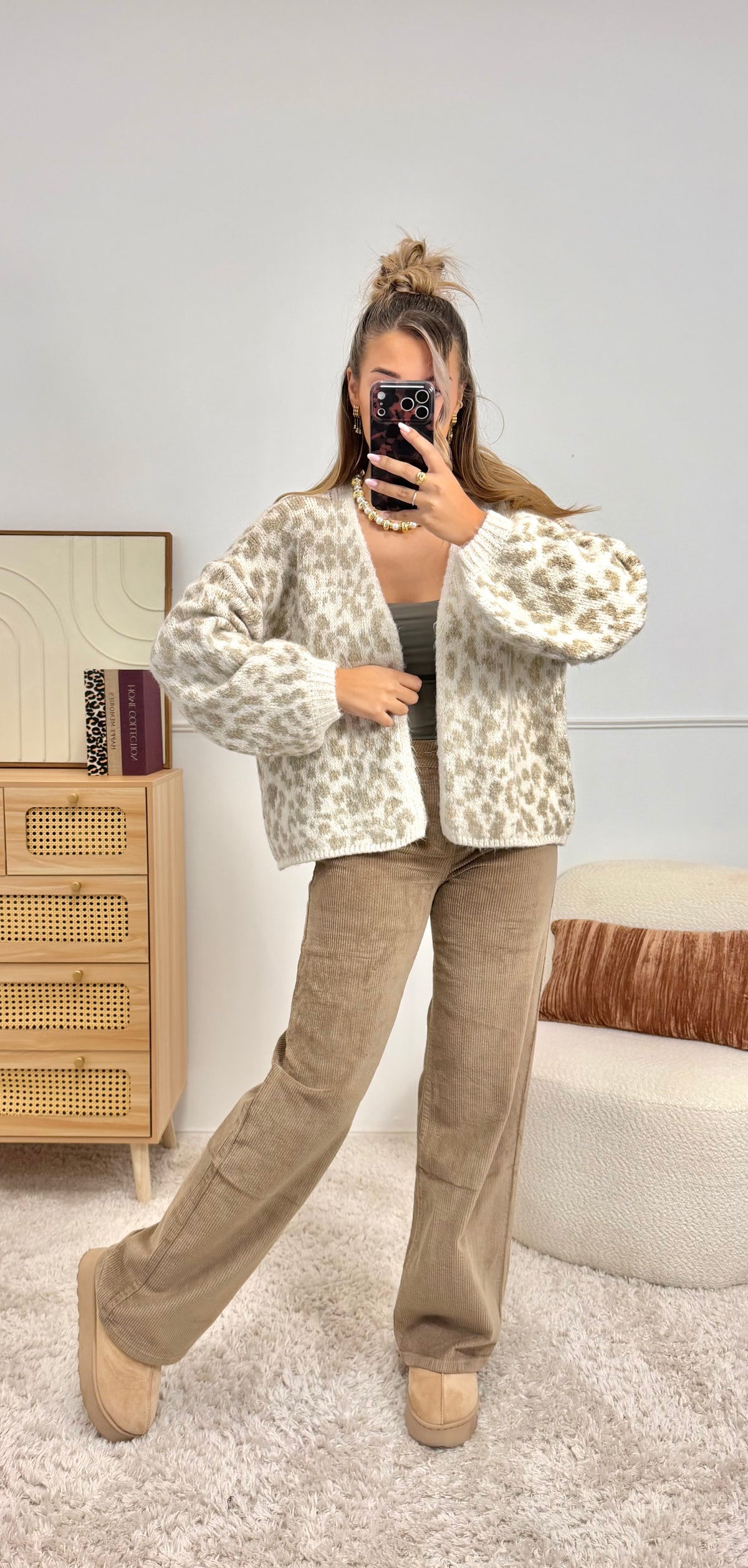 Gilet Léopard Beige