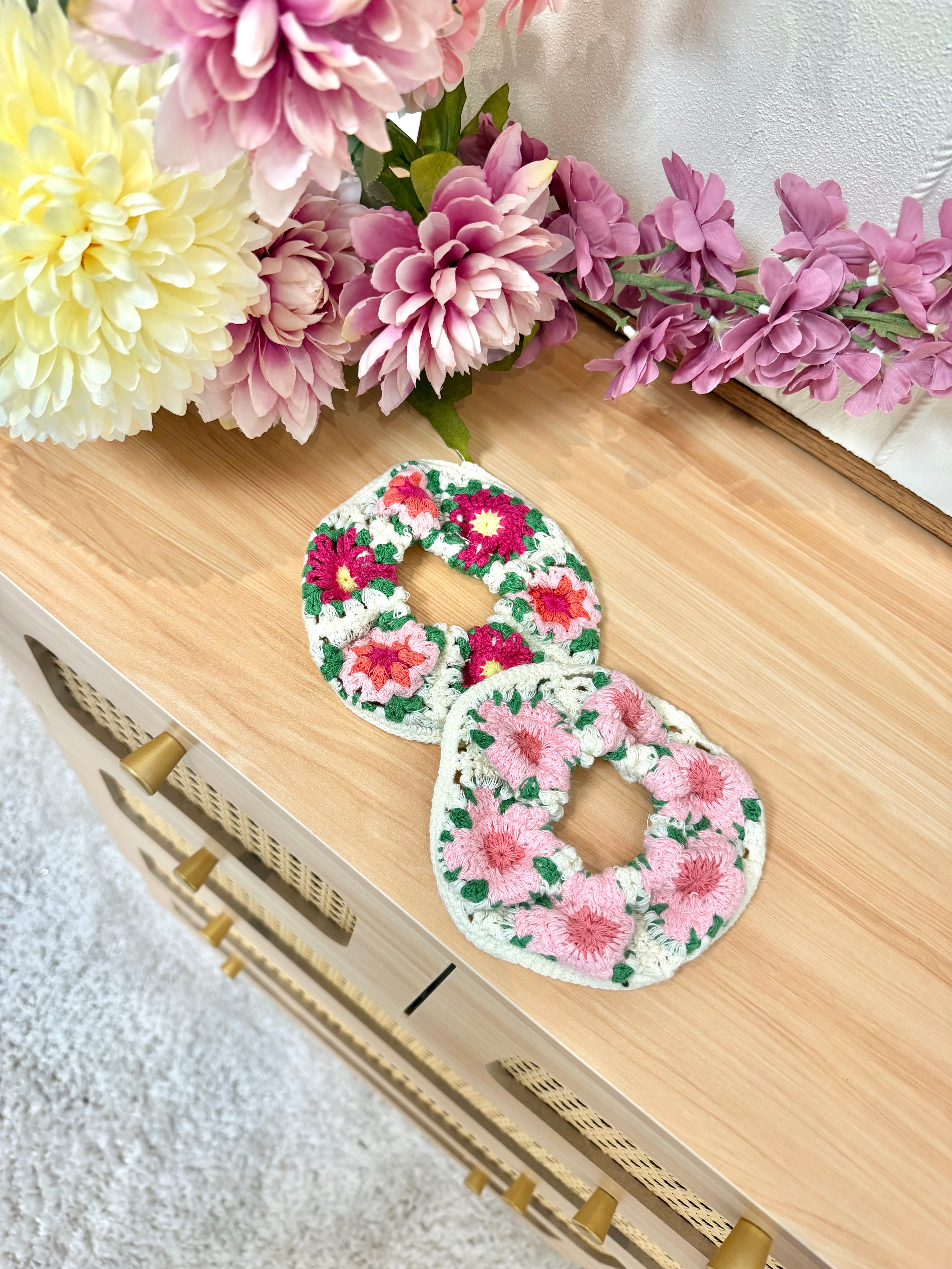 Chouchou Crochet Fleurs