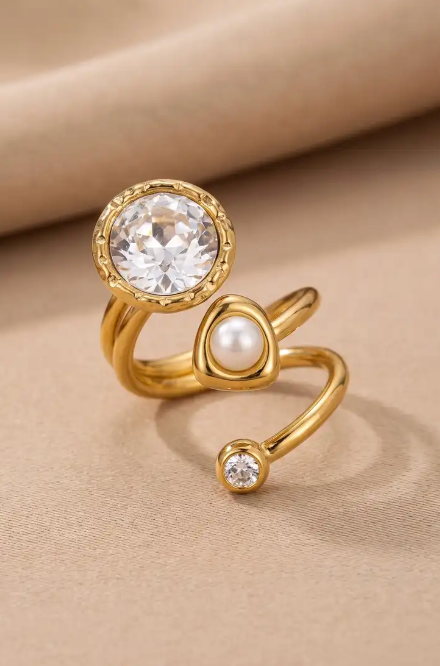Bague Cristaux Blanc