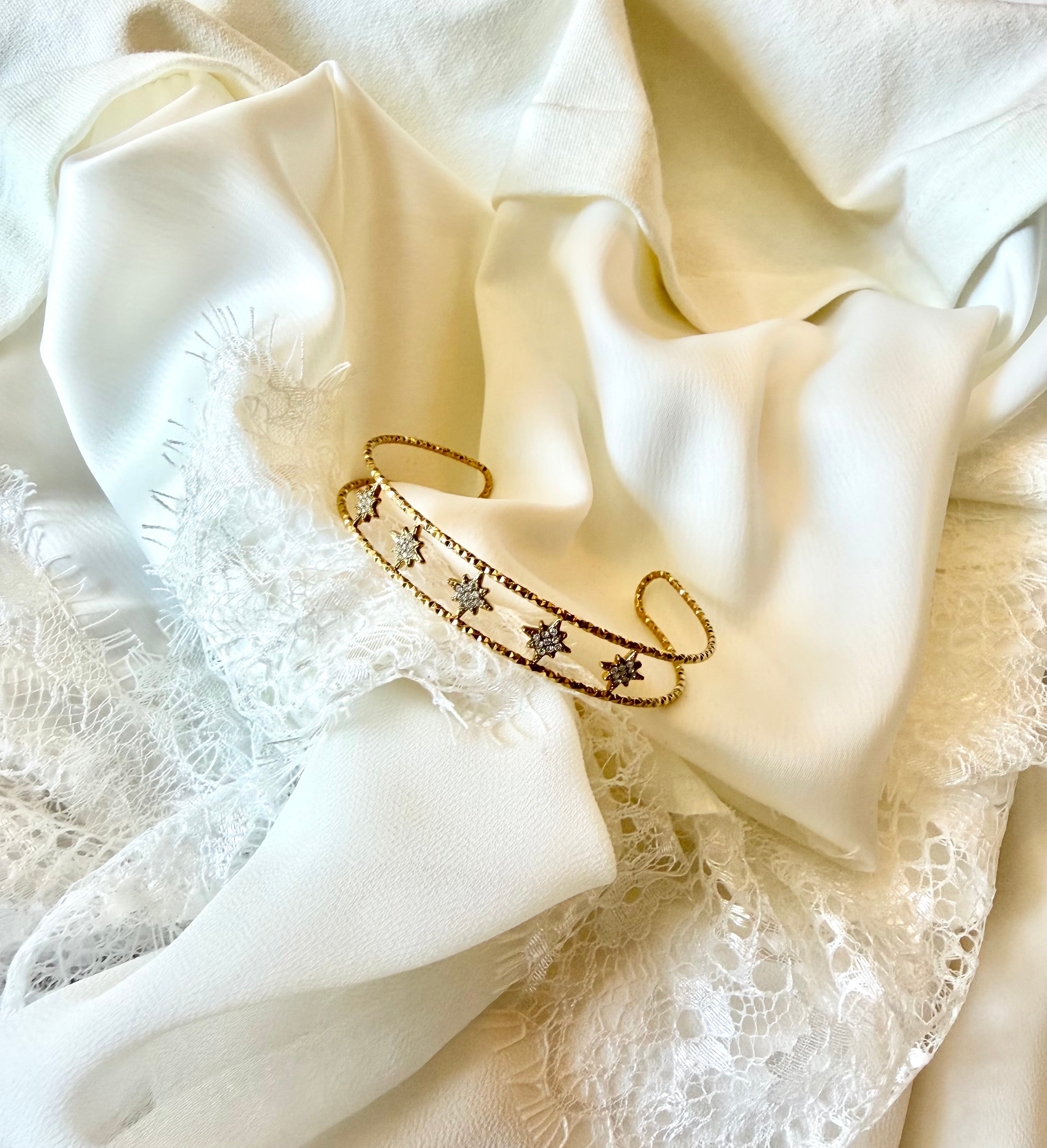 Bracelet Jonc Étoile Strass