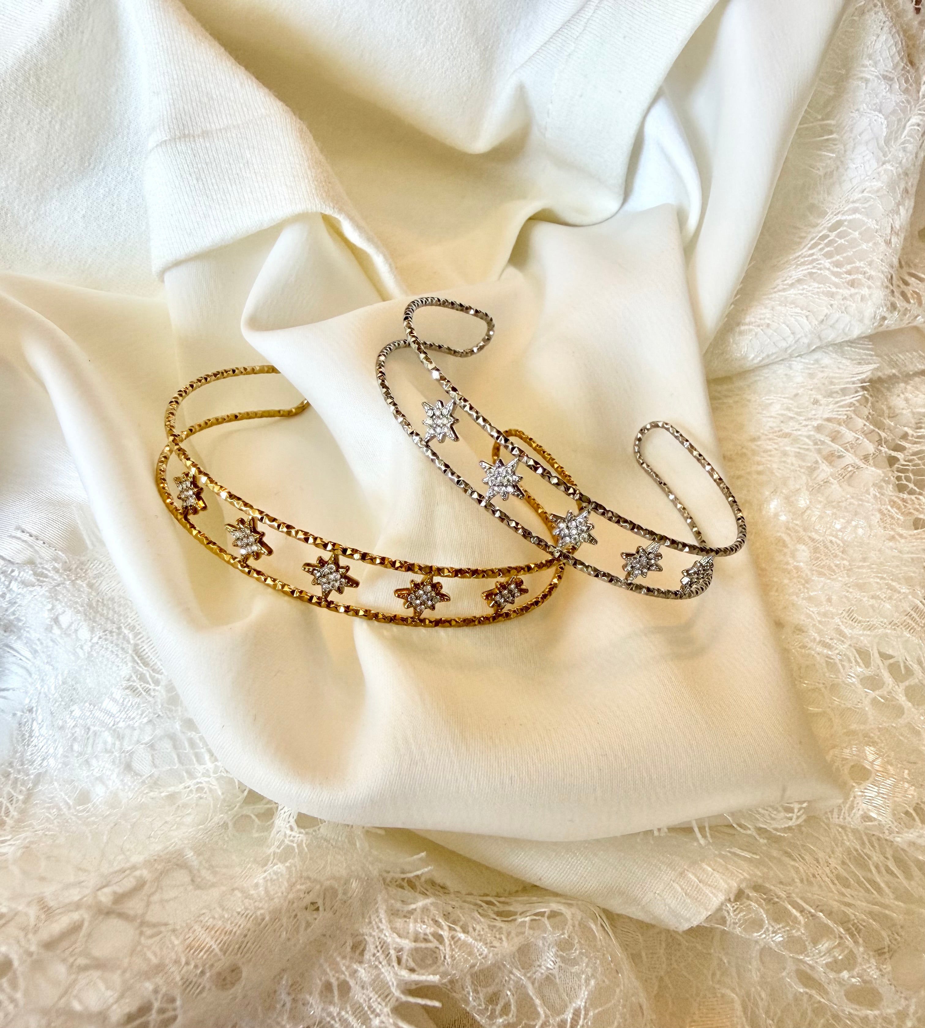 Bracelet Jonc Étoile Strass