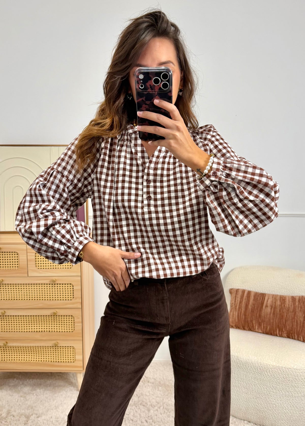 Blouse Vichy Choco