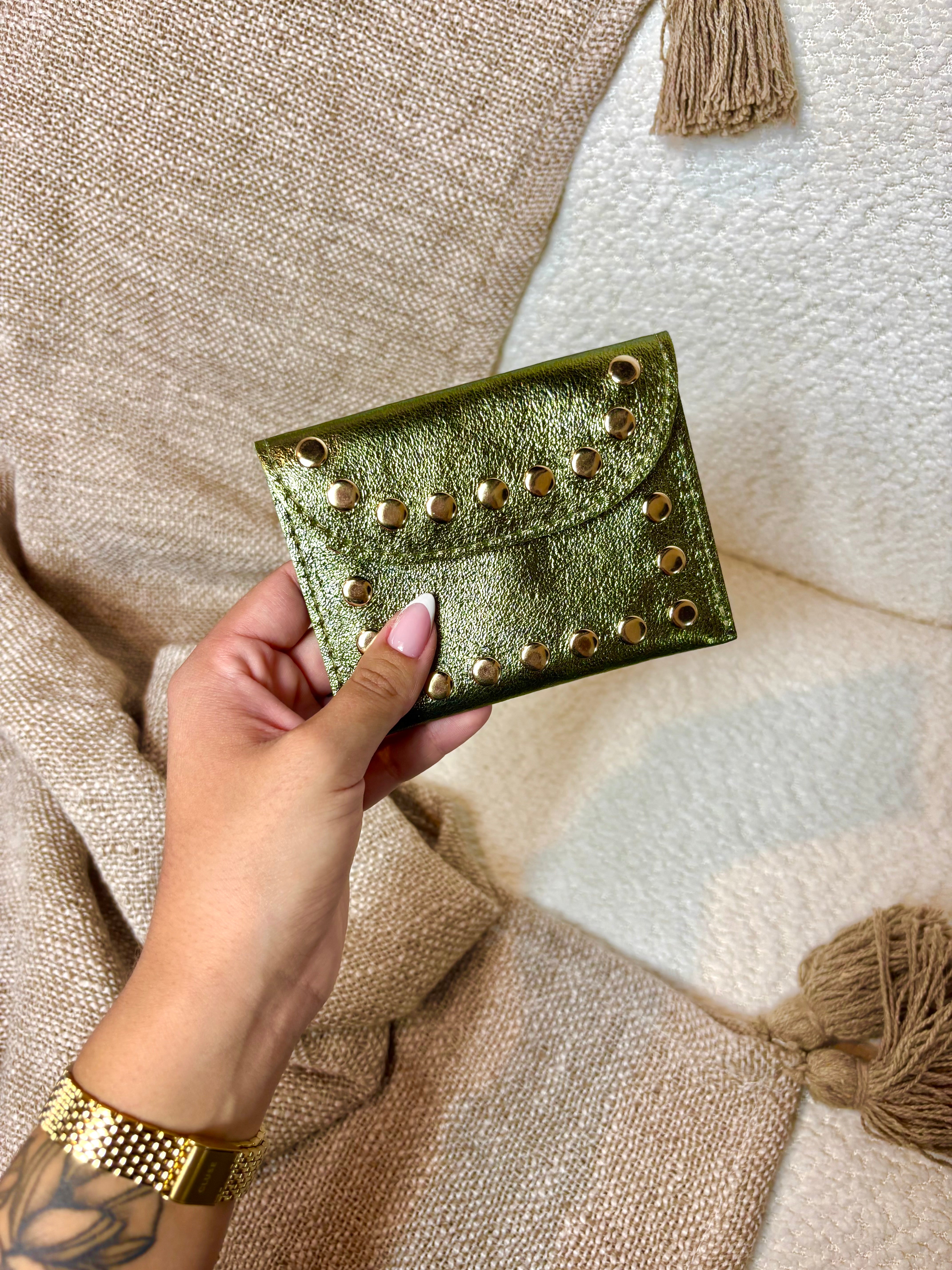 Porte Carte 100% Cuir Kaki