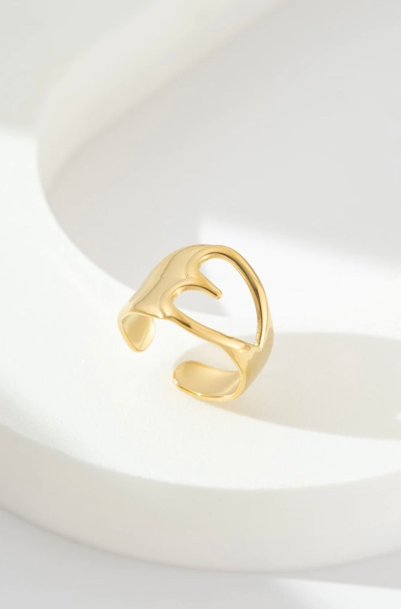 Bague Cœur Doré