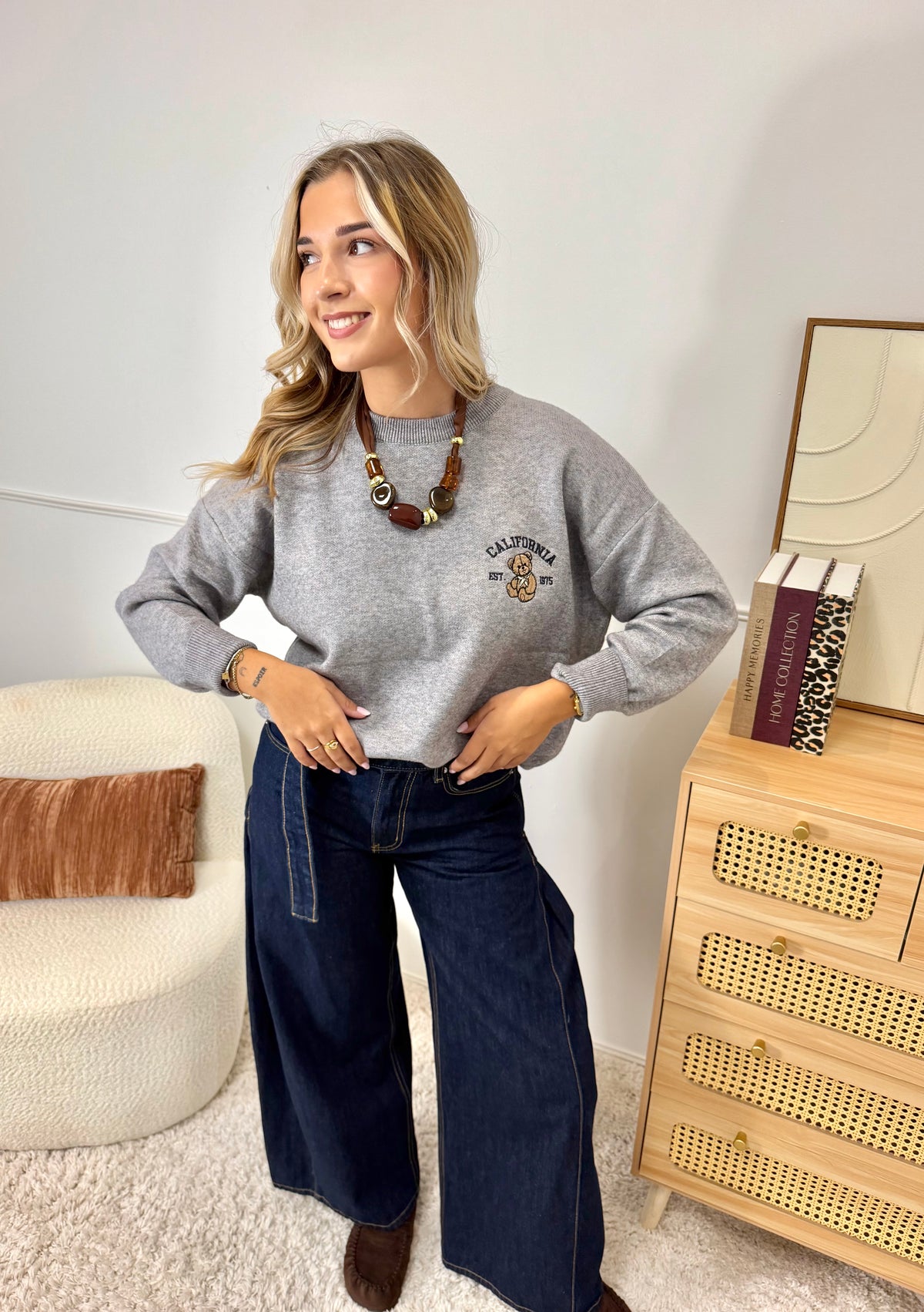 Pull California Teddy Gris